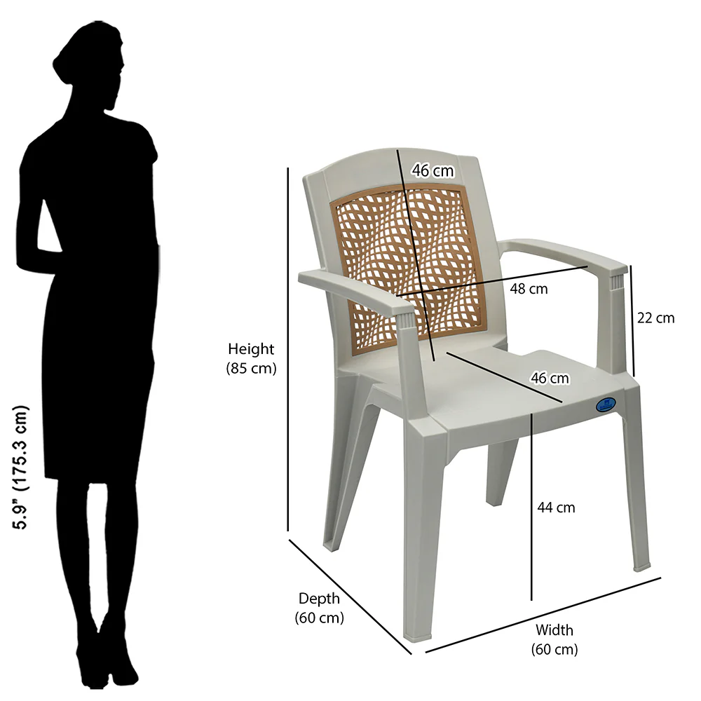 Nilkamal Illusion Plastic Arm Chair - Image 9