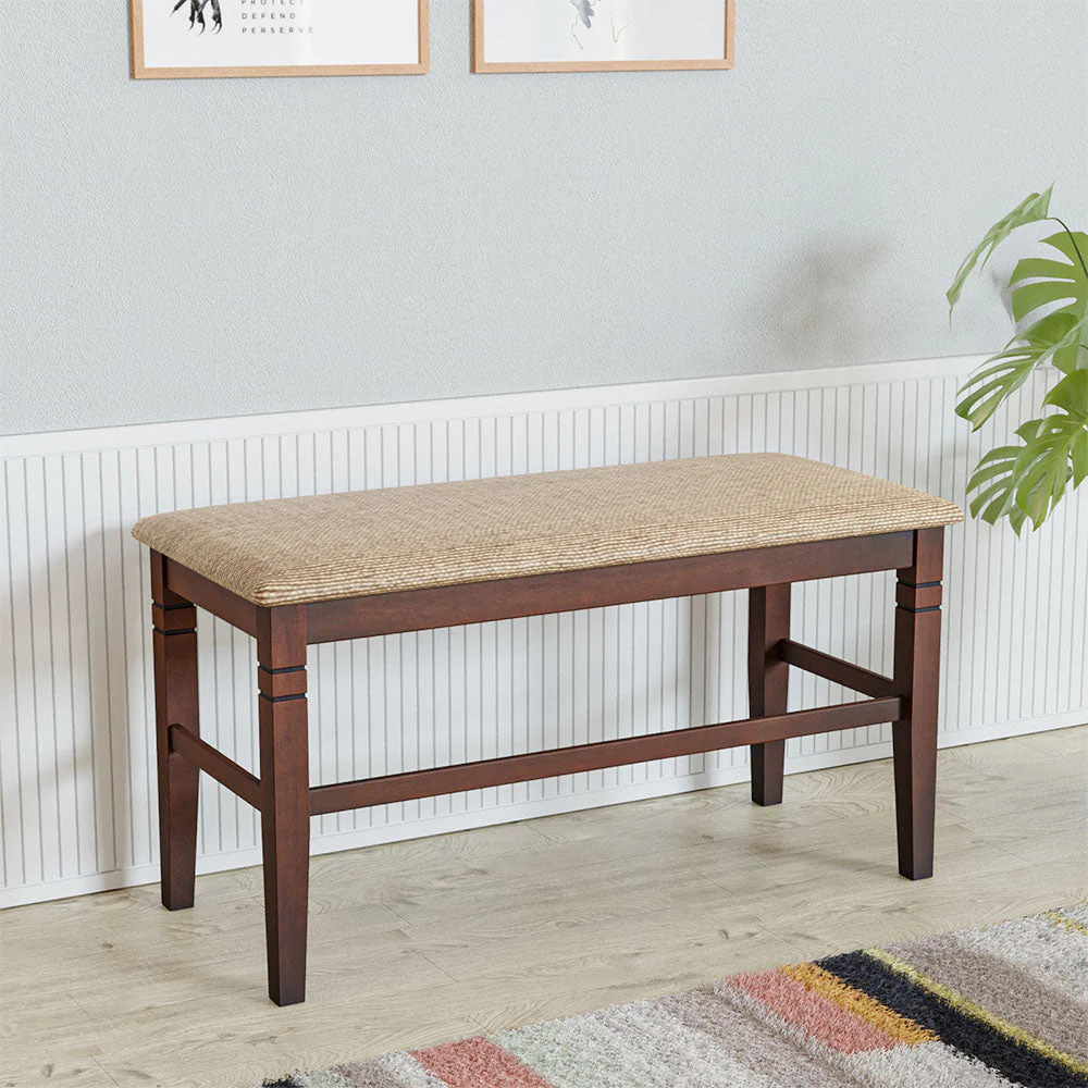 Nilkamal Jewel Multi Use Medium Sitting Bench for Living Room | Dining Room (Cappuccino)