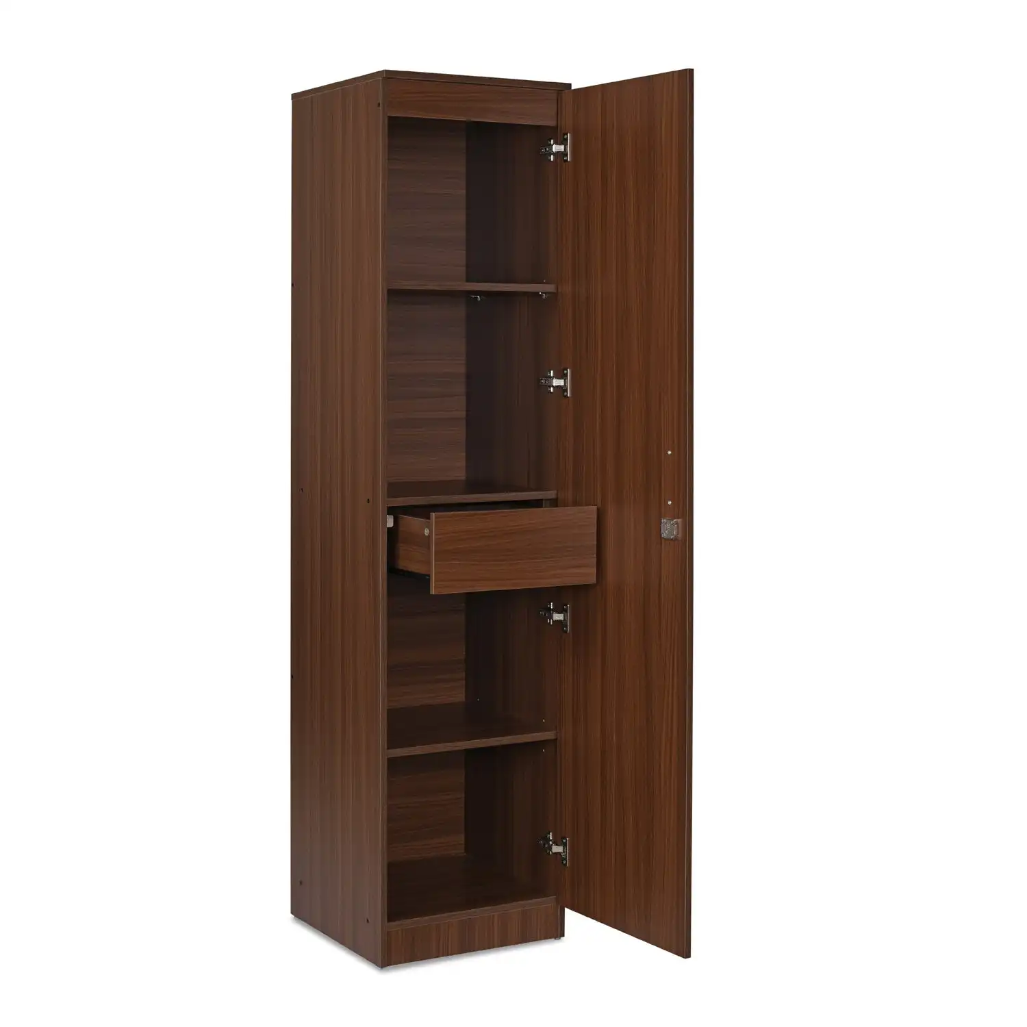 Nilkamal Joyce 1 Door Wardrobe With Mirror (Classic Walnut) - Image 5
