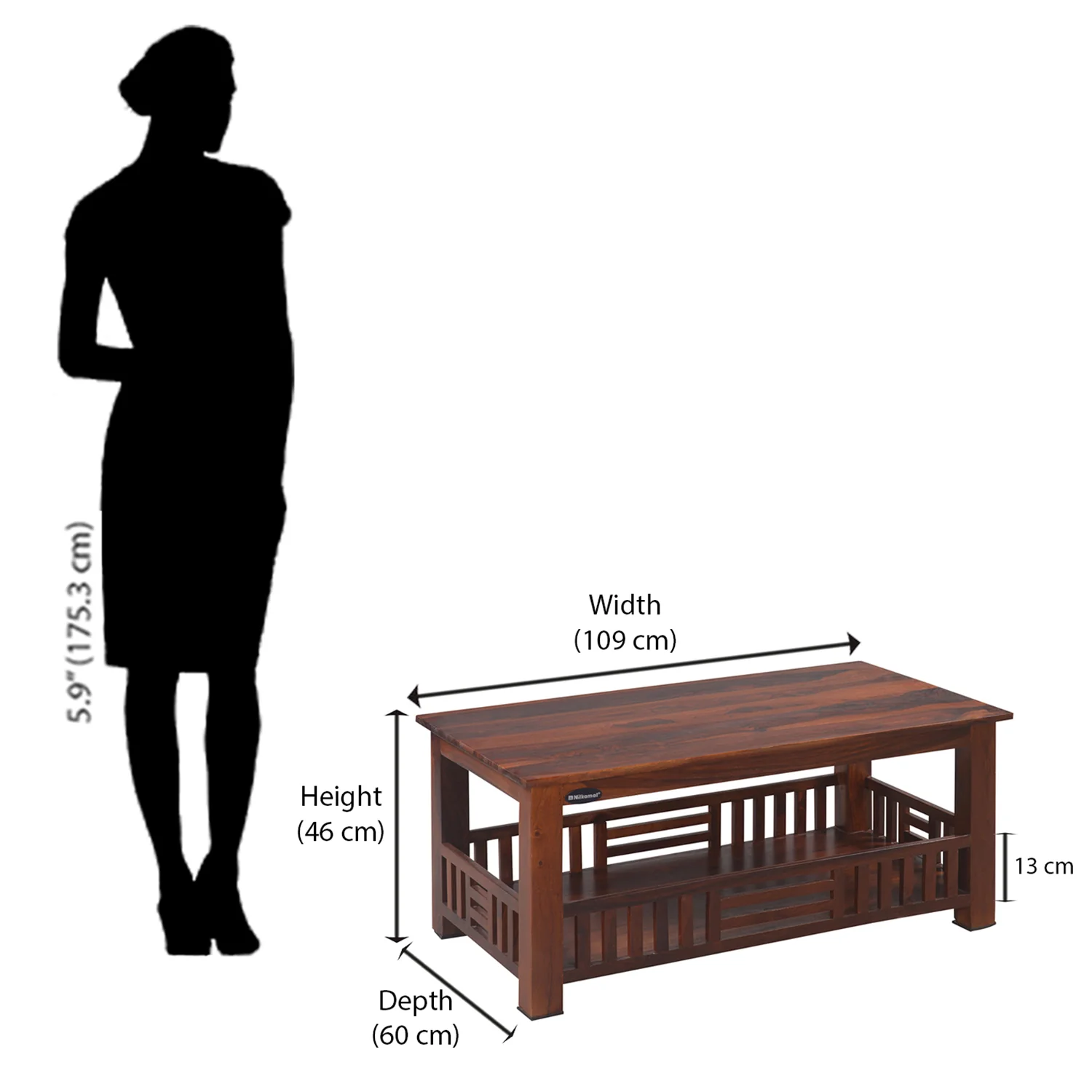 Nilkamal Jully Centre Table (Maple) - Image 7