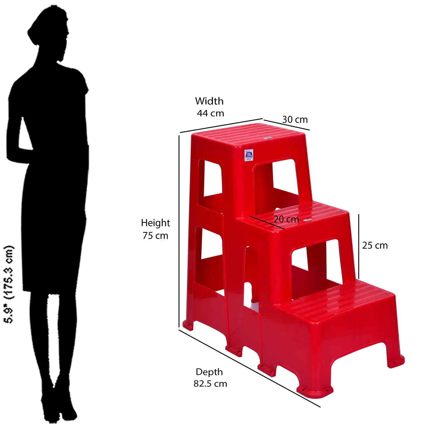Nilkamal Kick Plastic Step Stool - Image 17