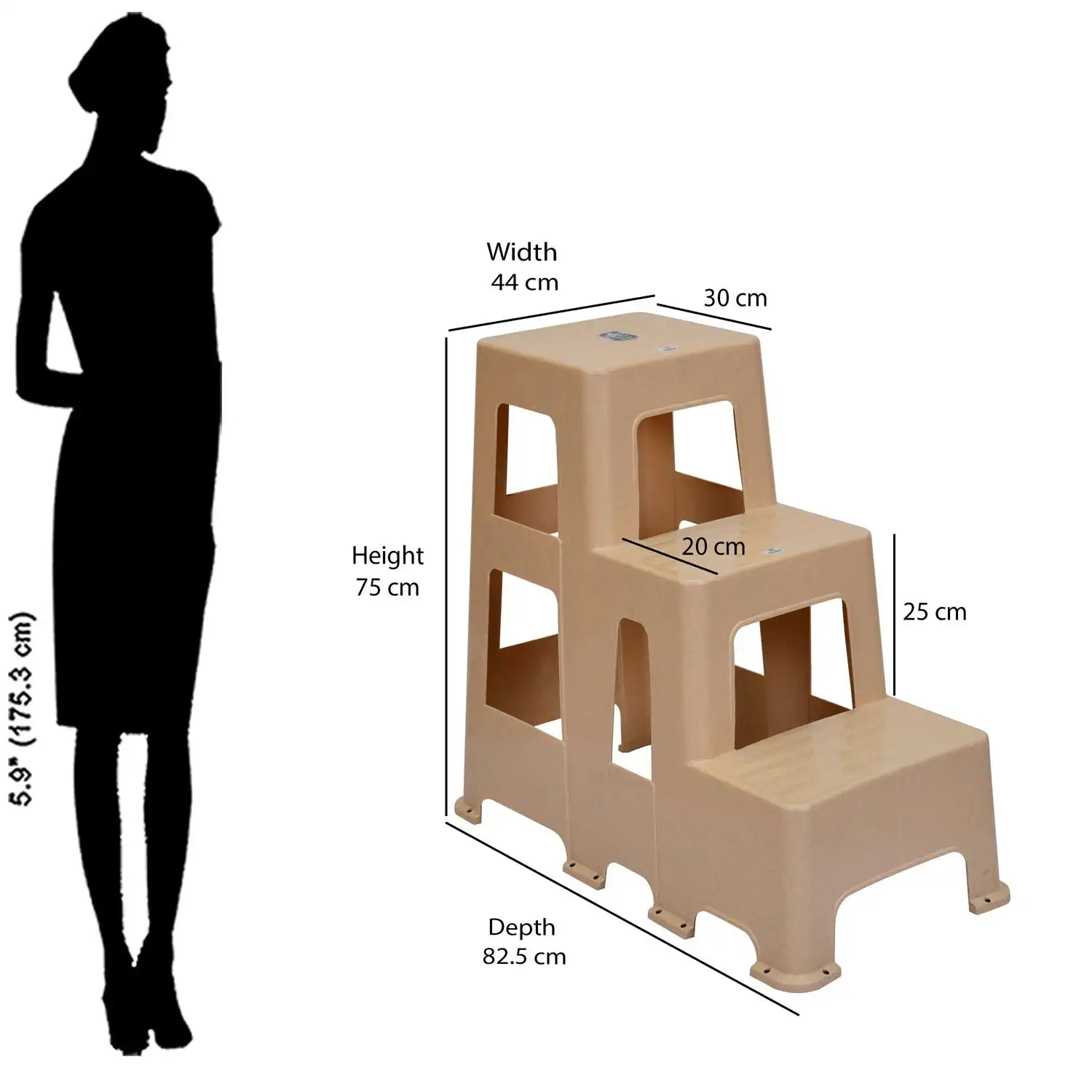 Nilkamal Kick Plastic Step Stool - Image 8