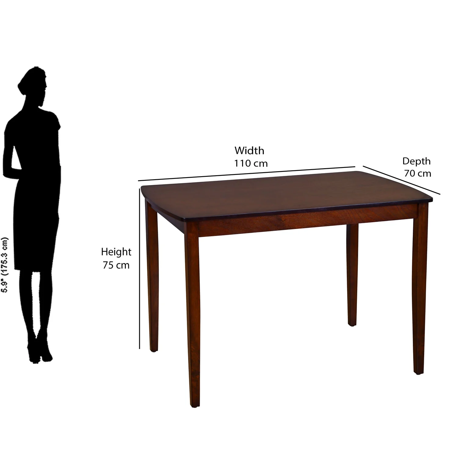 Nilkamal Kylo 4 Seater Dining Set (Rio Brown) - Image 15