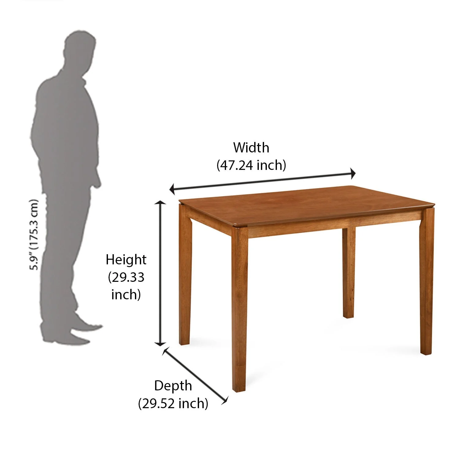 Nilkamal Leaf 4 Seater Dining Table (Walnut) - Image 9