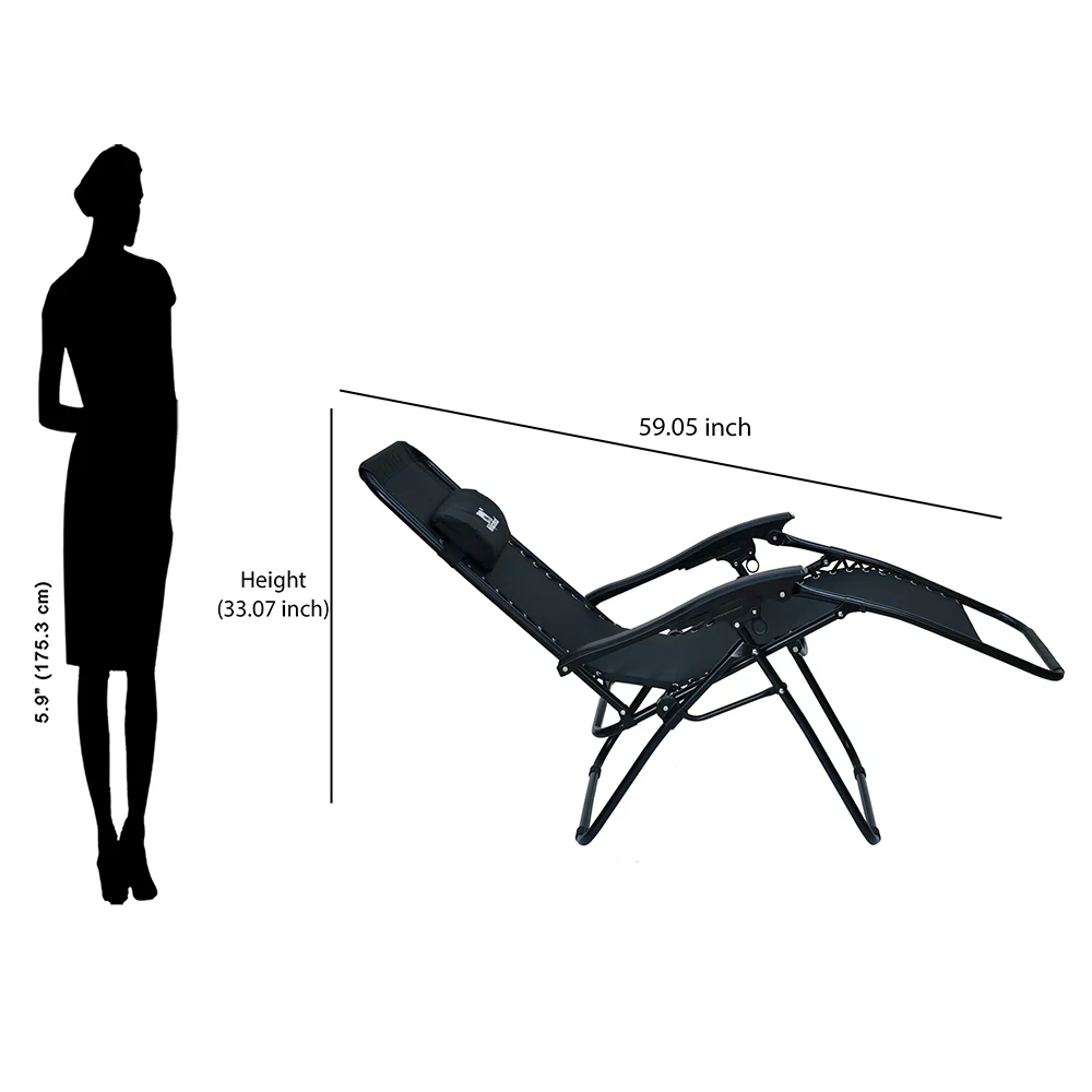 Nilkamal Lisle Foldable Easy Chairs + Table Set (Black) - Image 14
