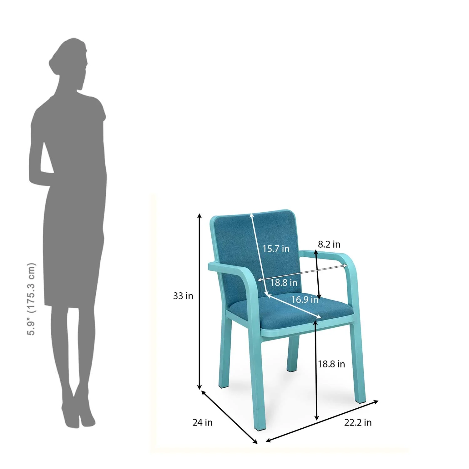 Nilkamal Luxe Full-Back Cushioned Plastic Chair - Image 10