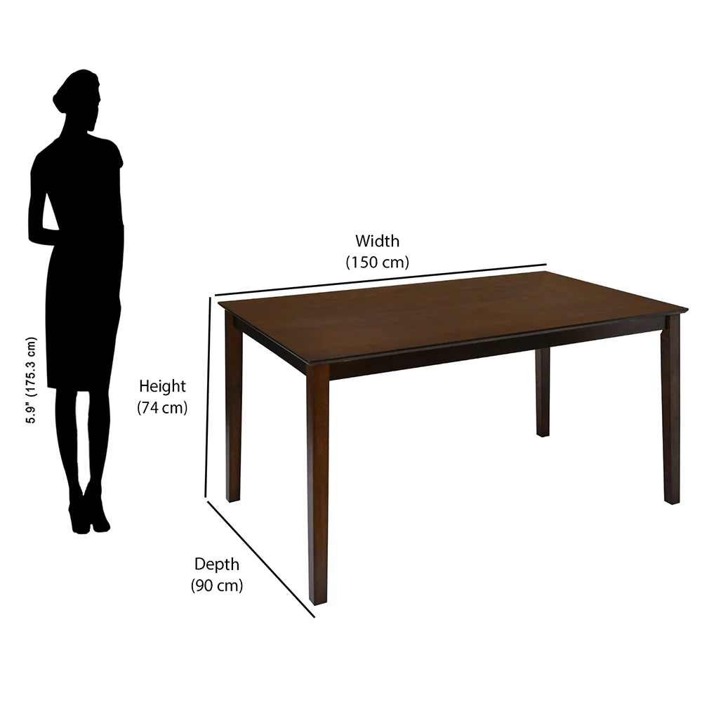 Nilkamal Magnito 6 Seater Dining Set (Brown) - Image 6