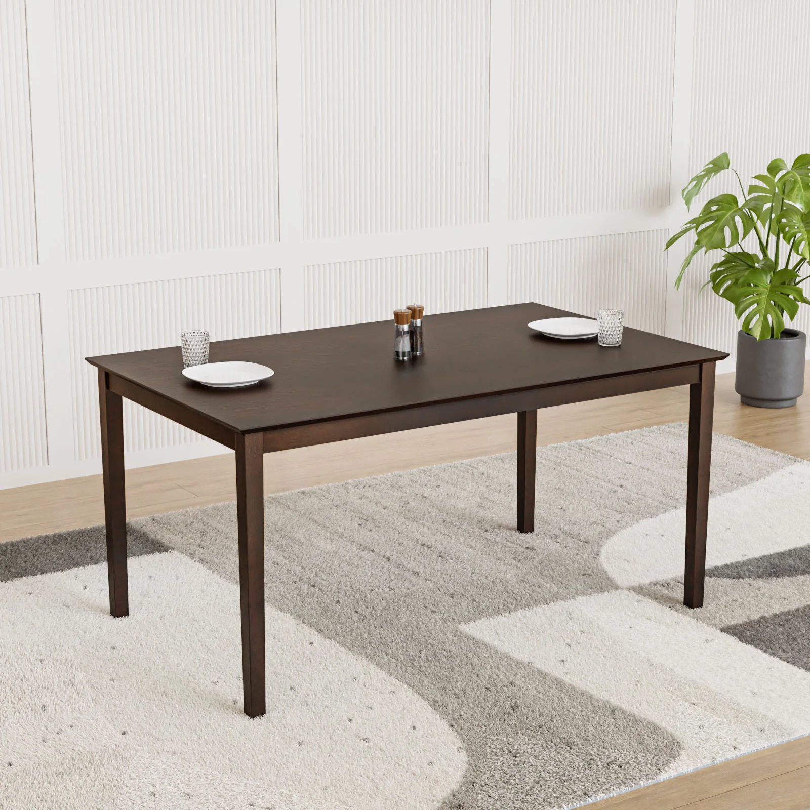 Nilkamal Magnito 6 Seater Dining Table (Brown) - Image 2