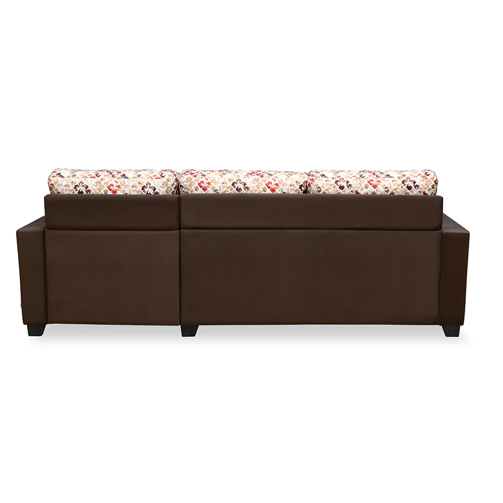 Nilkamal Marigold Velvet Fabric Lounger Sofa (Choco Brown) - Image 7