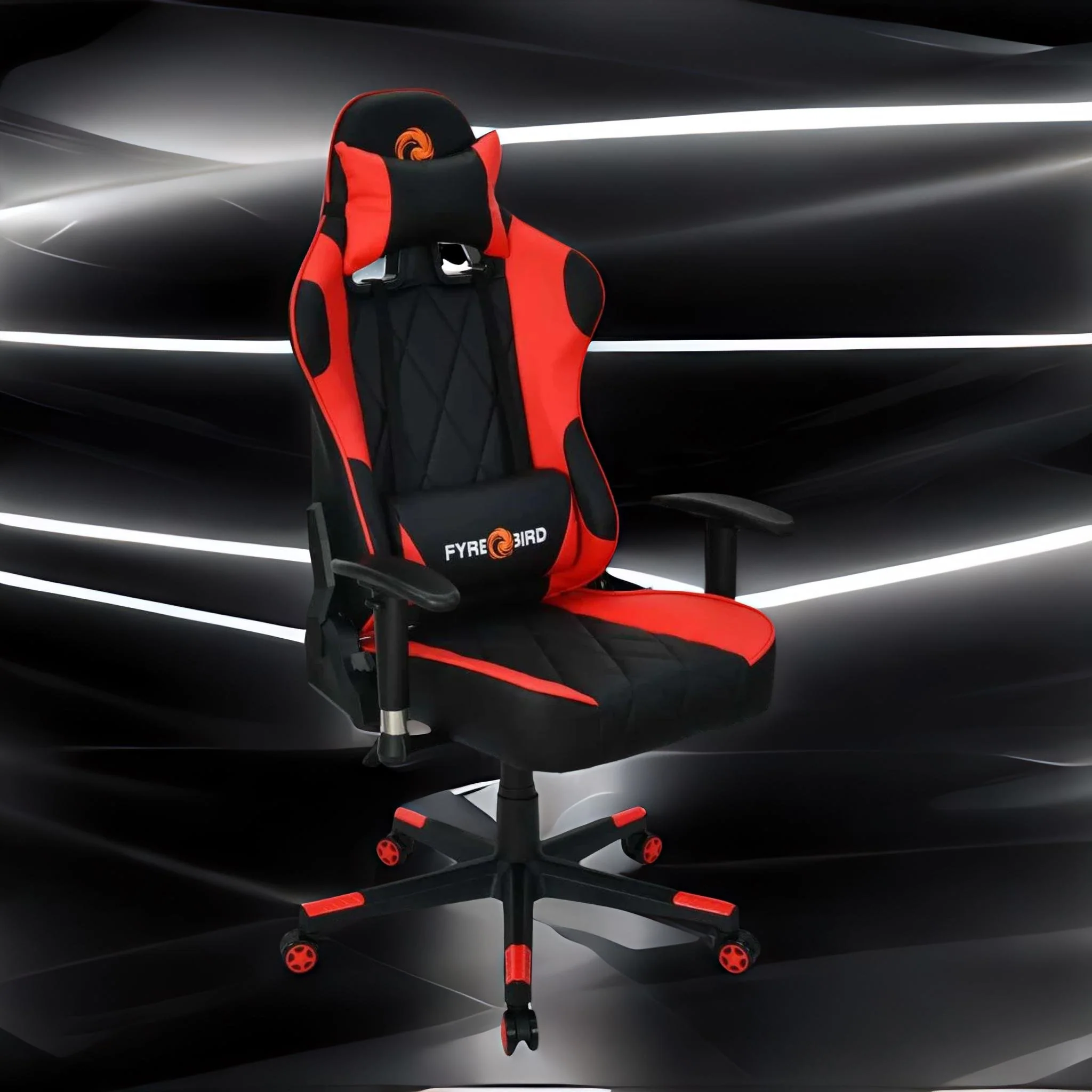 Nilkamal Fyrebird Marvel Gaming Chair (Black / Red) - Image 2