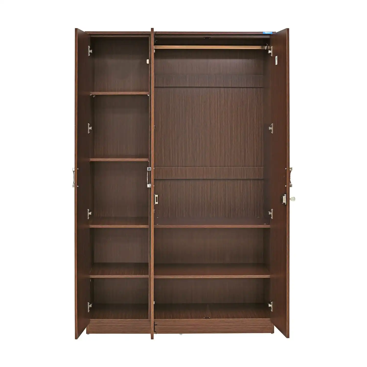 Nilkamal Massif 3 Door Wardrobe with Mirror (Legno Oak) - Image 5