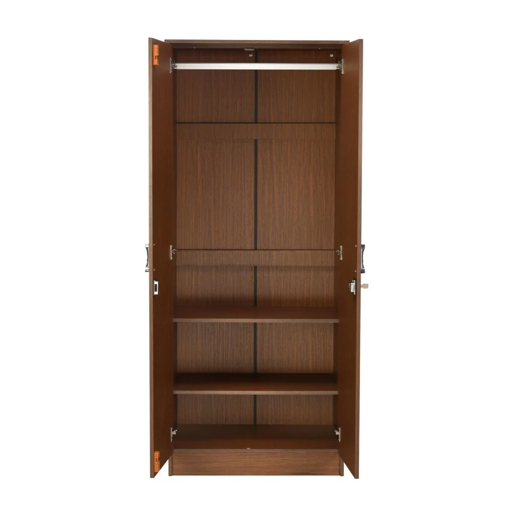 Nilkamal Massif 2 Door Wardrobe (Urban Walnut) - Image 4