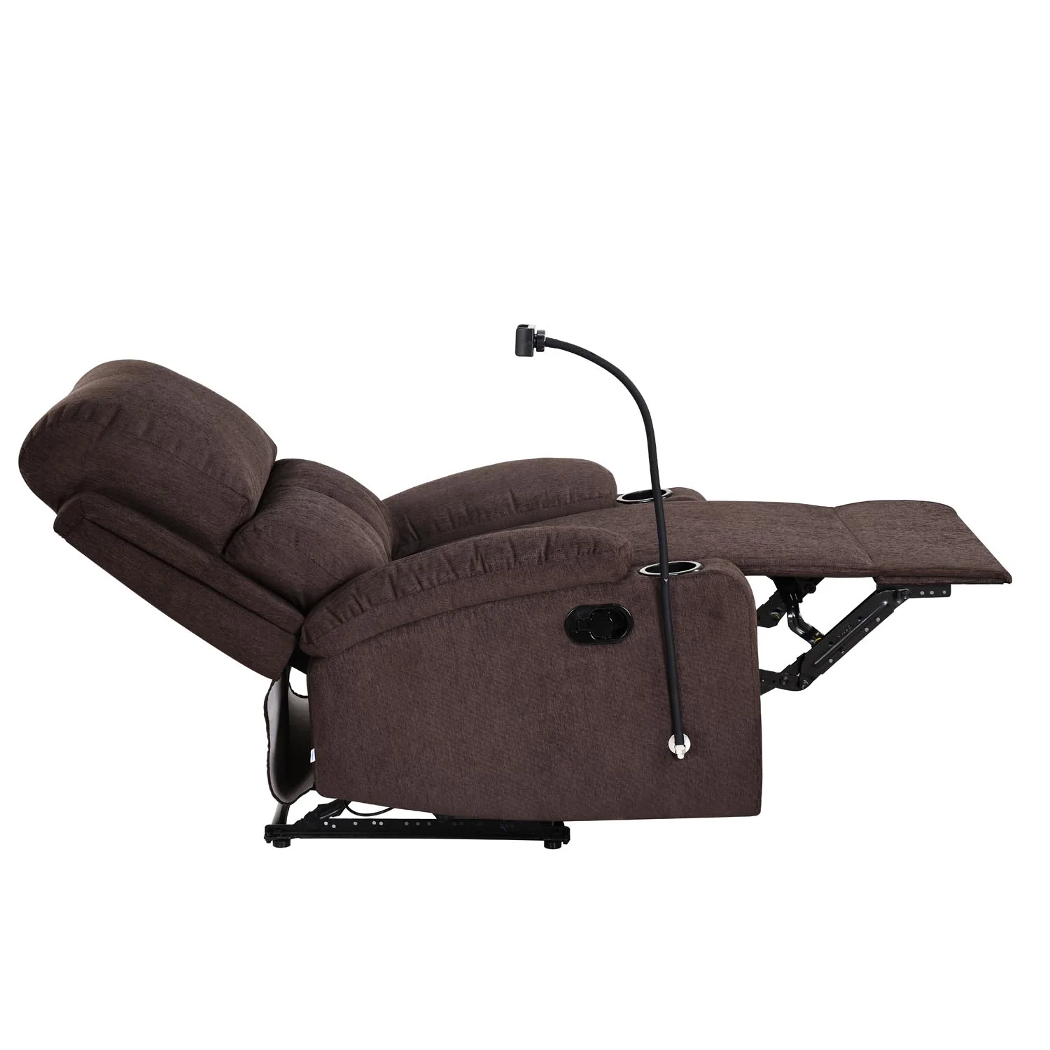 Nilkamal Matt 1 Seater Manual Recliner with Cup & Mobile Holder (Cocoa Brown) - Image 11