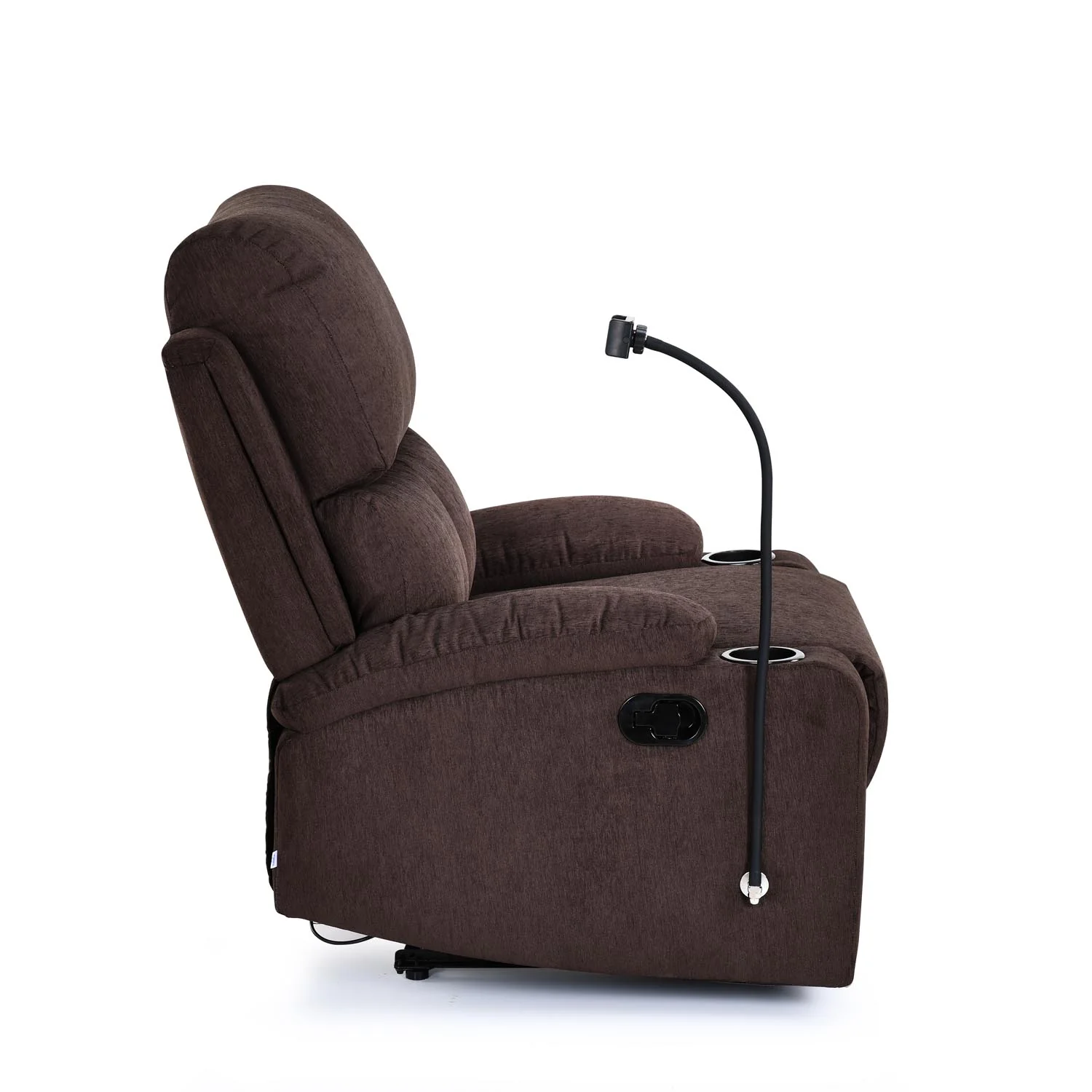 Nilkamal Matt 1 Seater Manual Recliner with Cup & Mobile Holder (Cocoa Brown) - Image 12
