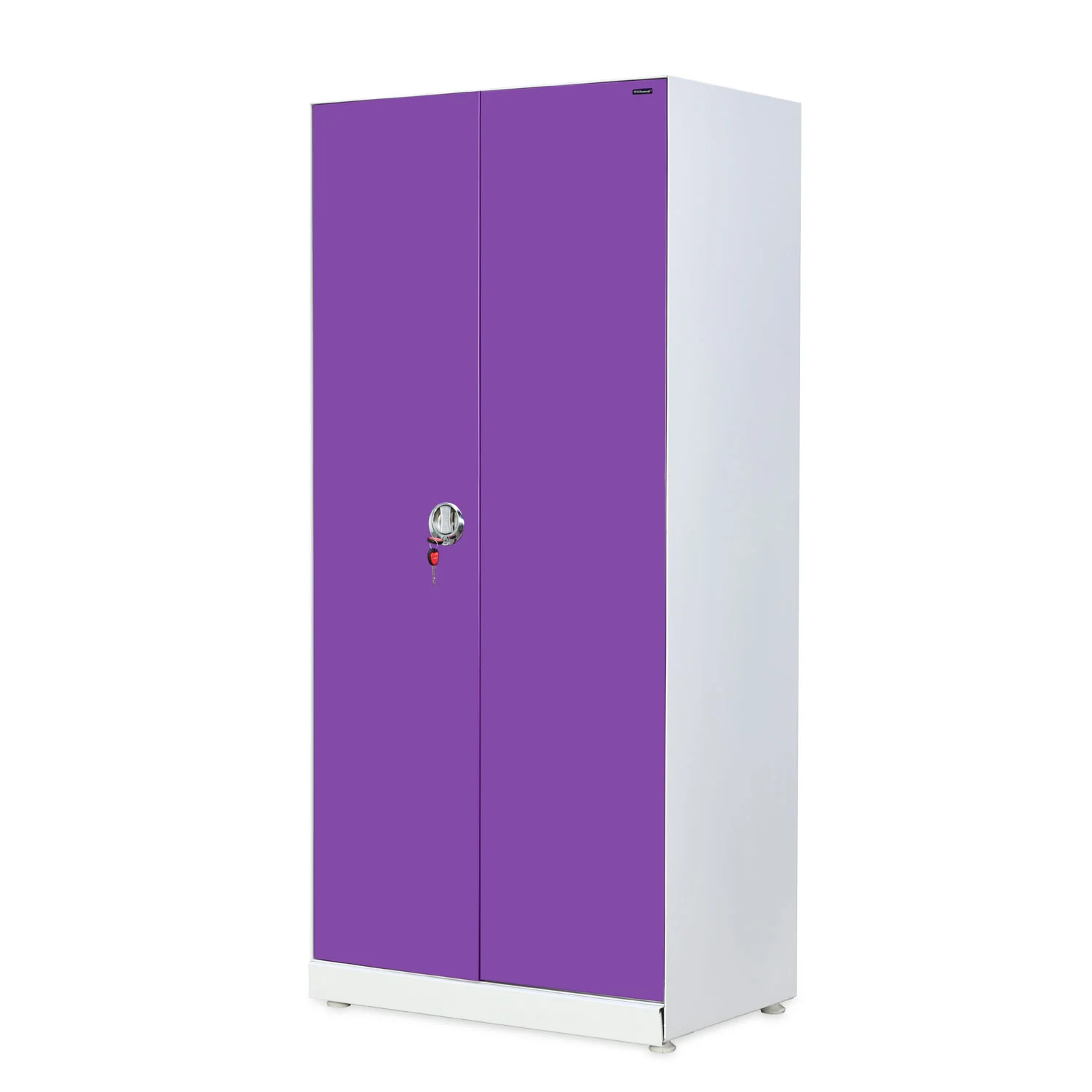 Nilkamal Mercury 2 Door Steel Wardrobe (Voilet / White) - Image 4