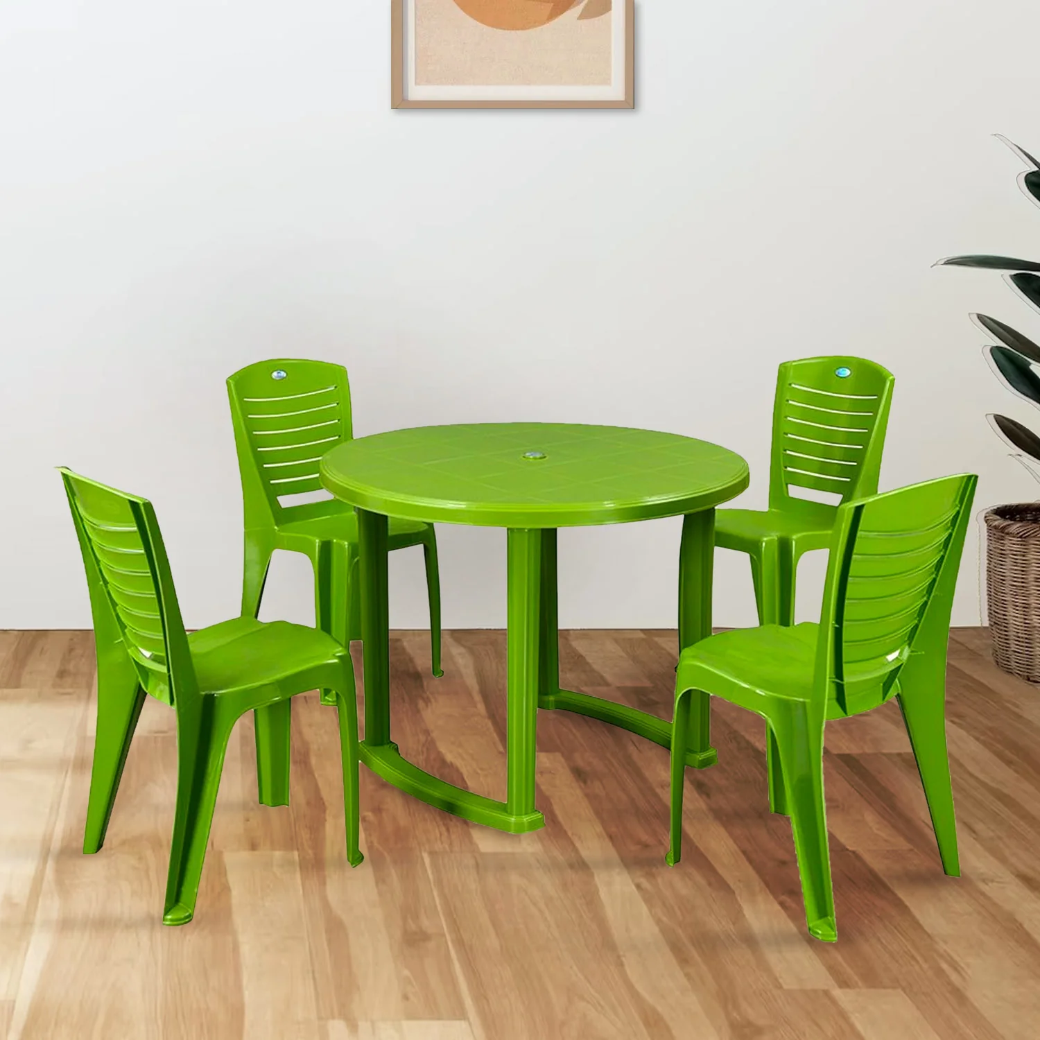 Nilkamal Meridian 1 + 4 Chairs Plastic Dining Set - Image 18
