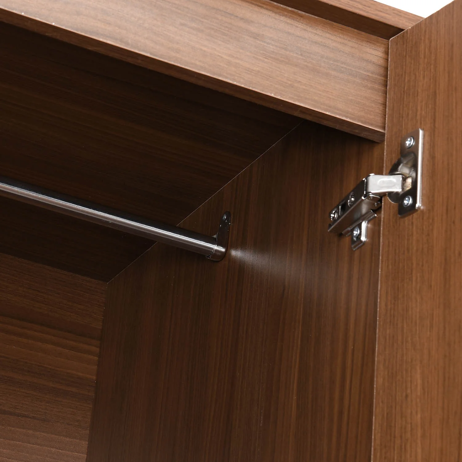 Nilkamal Milford 2 Door Wardrobe (Classic Walnut) - Image 7