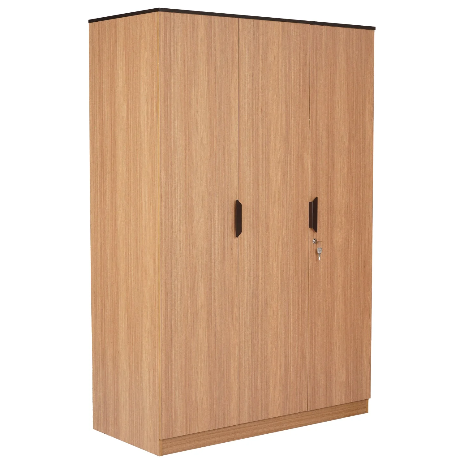 Nilkamal Milford 3 Door Wardrobe (Urban Teak) - Image 4