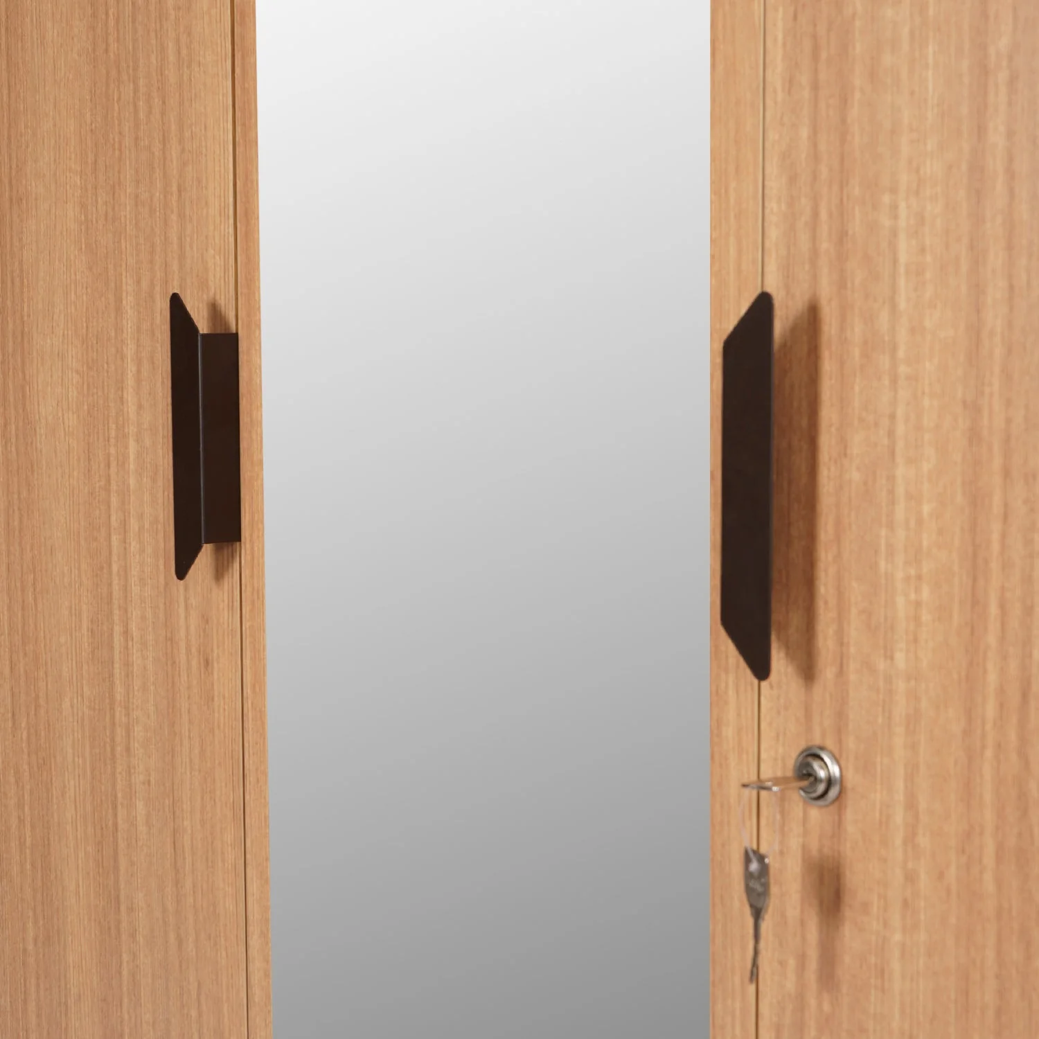 Nilkamal Milford 3 Door Wardrobe With Mirror (Urban Teak) - Image 8