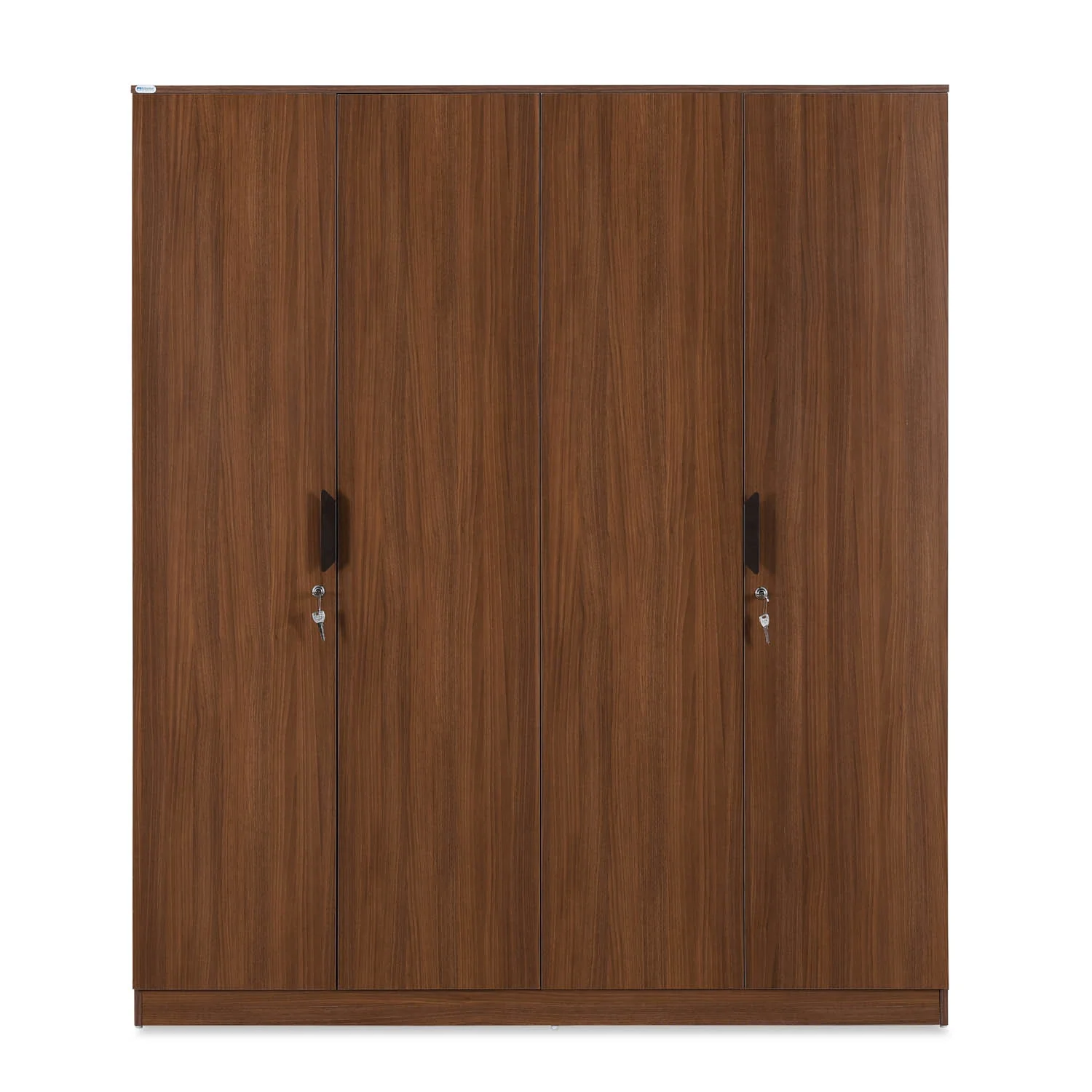 Nilkamal Milford 4 Door Wardrobe (Classic Walnut) - Image 3