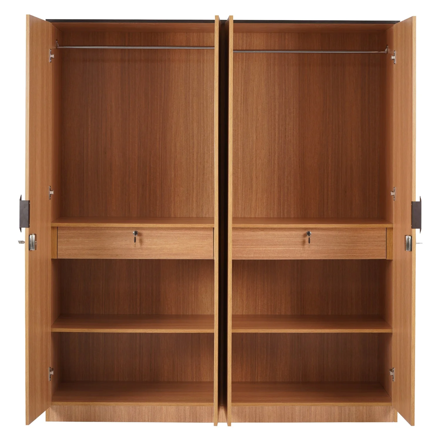 Nilkamal Milford 4 Door Wardrobe (Urban Teak) - Image 6
