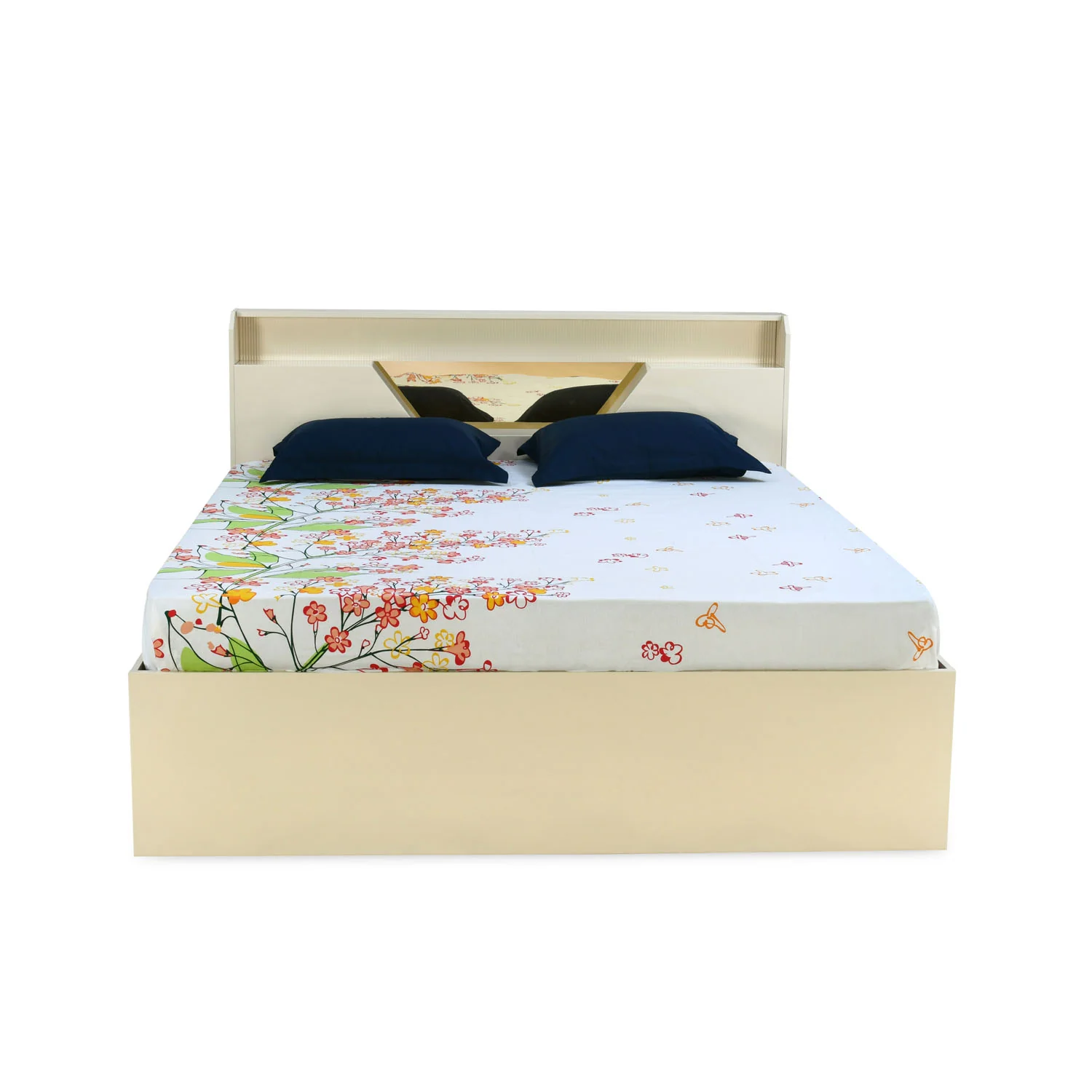Nilkamal Mirage Queen Bed with Hydraulic Storage (Ivory) - Image 3