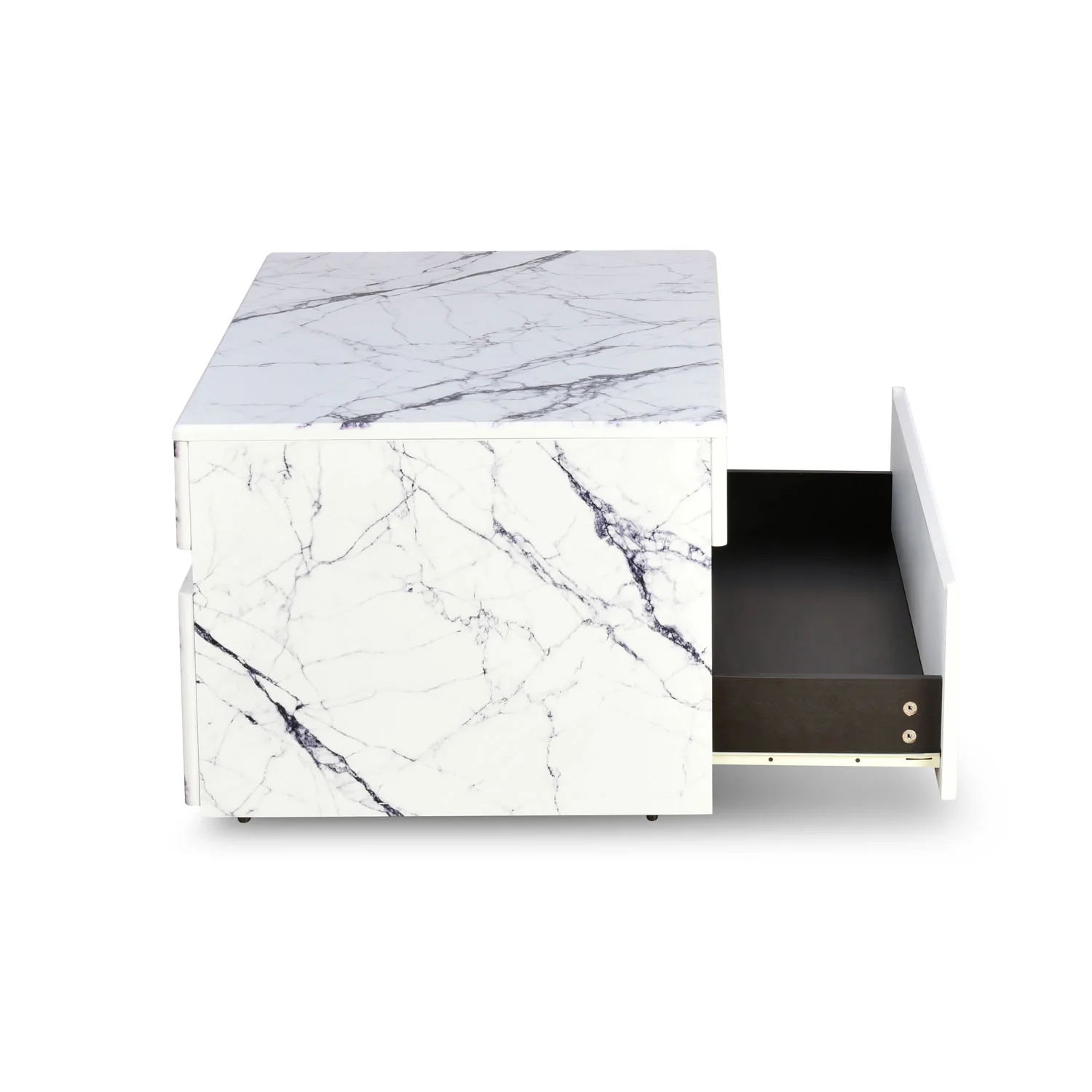 Nilkamal Mondrian Marble Pattern Top Center Table (White) - Image 4