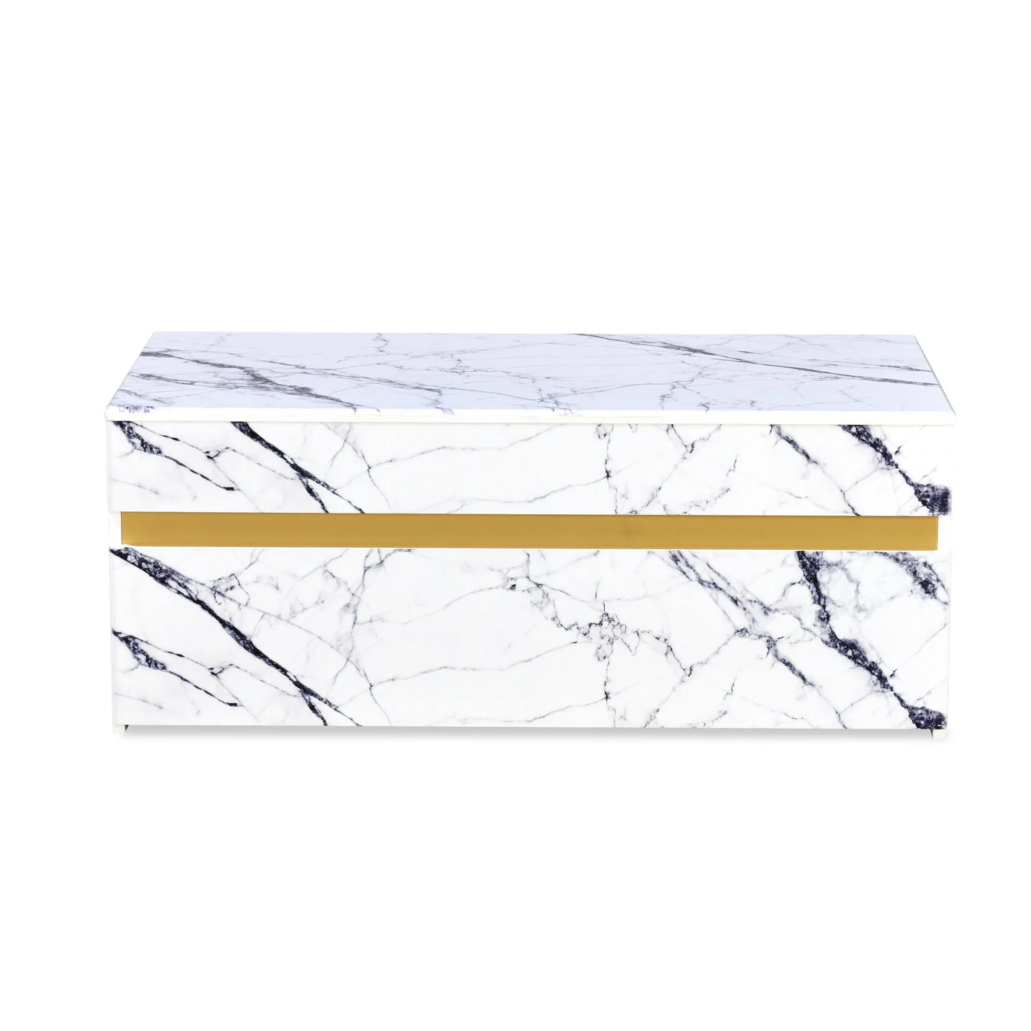 Nilkamal Mondrian Marble Pattern Top Center Table (White) - Image 5