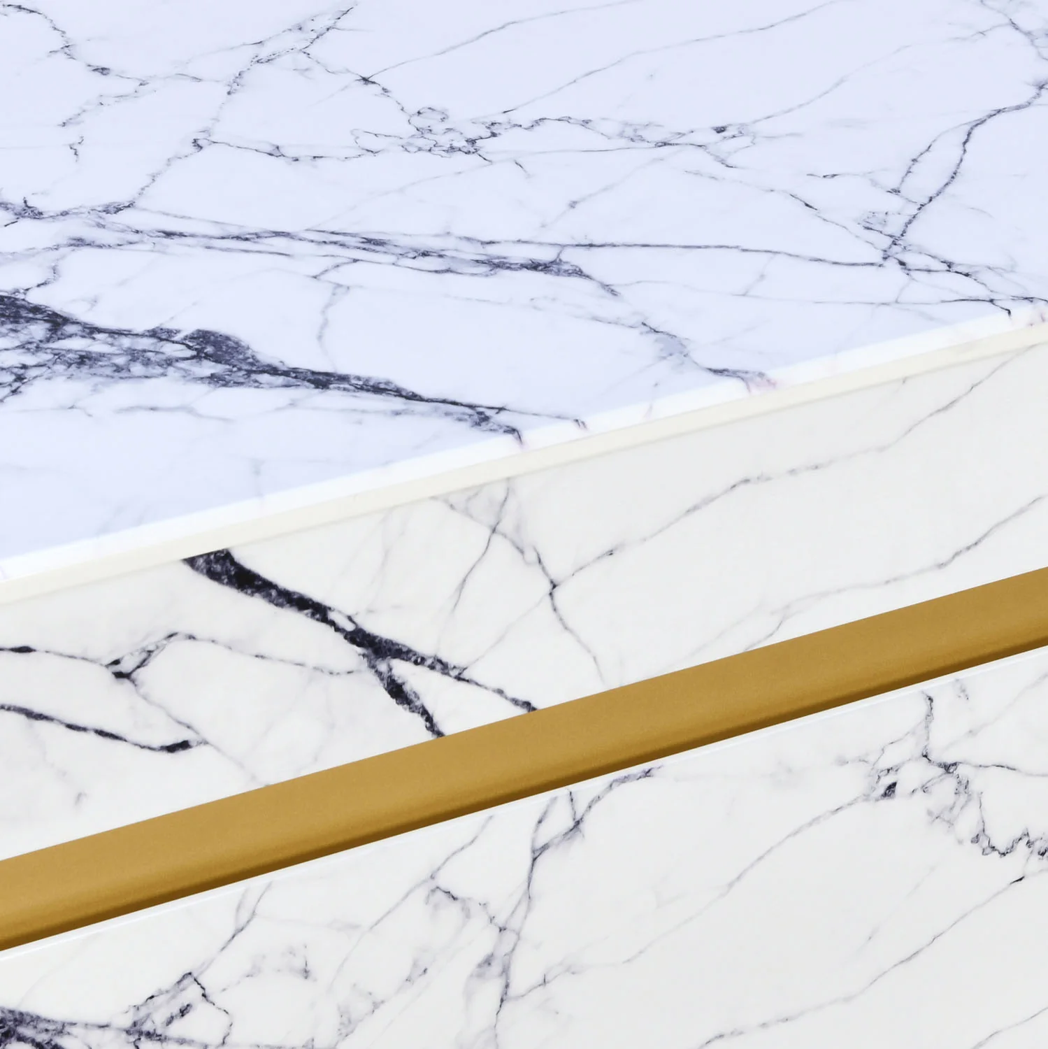 Nilkamal Mondrian Marble Pattern Top Center Table (White) - Image 9