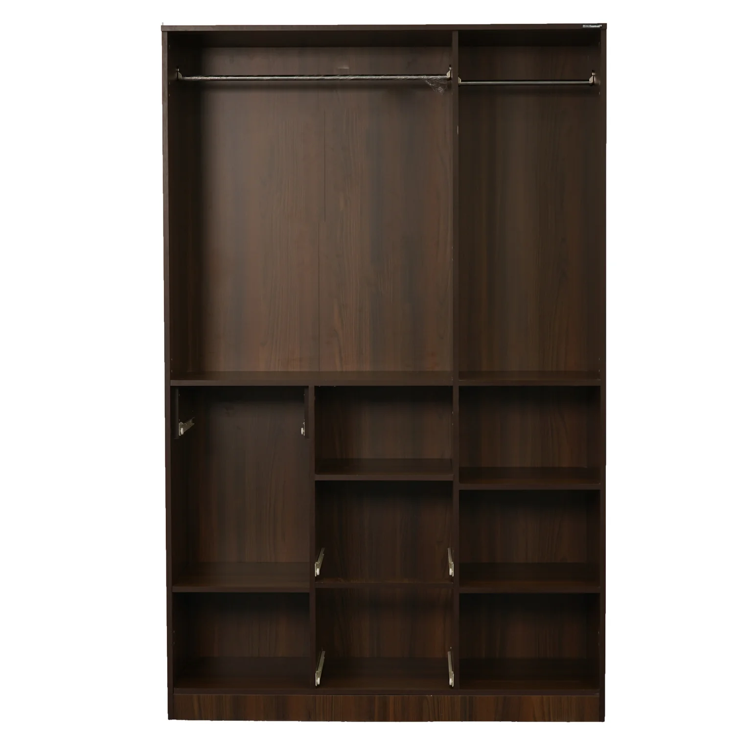 Nilkamal Mozart 3 Door Wardrobe with Mirror (Walnut) - Image 6