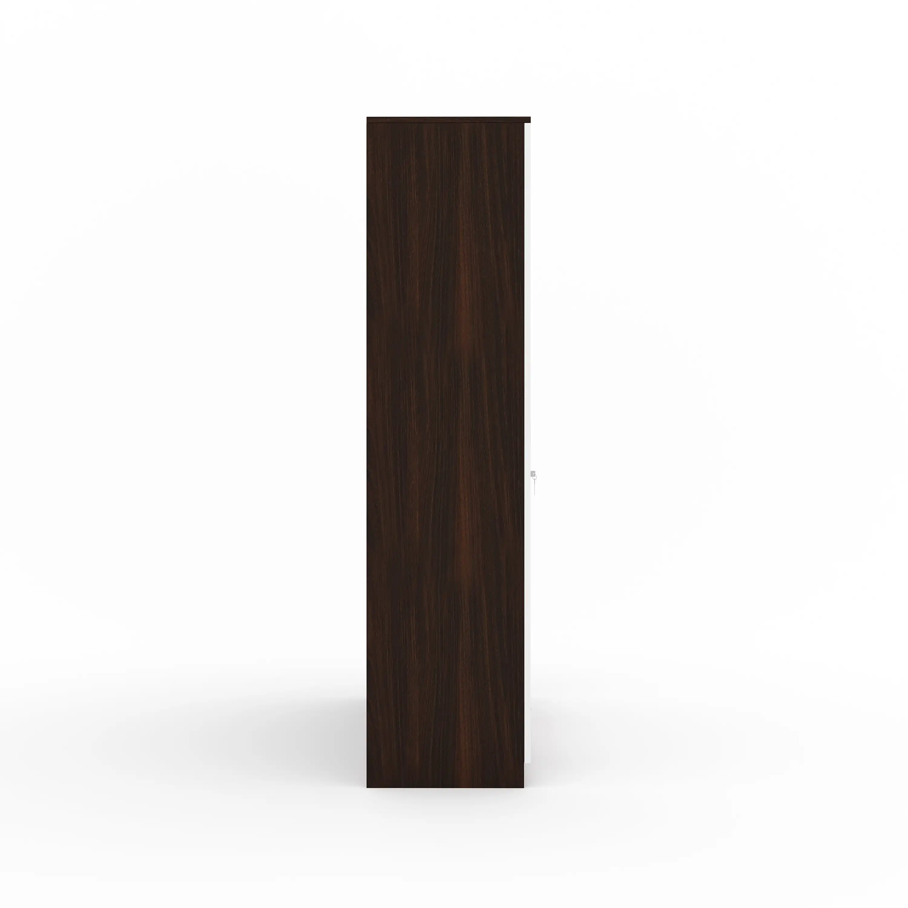 Nilkamal Mozart 4 Door Mirror Wardrobe (Walnut / White) - Image 6