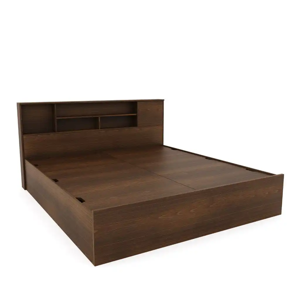 Nilkamal Mozart King Bed With Storage (Walnut) - Image 2