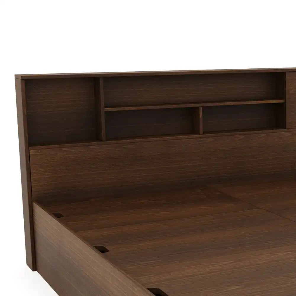 Nilkamal Mozart King Bed With Storage (Walnut) - Image 5