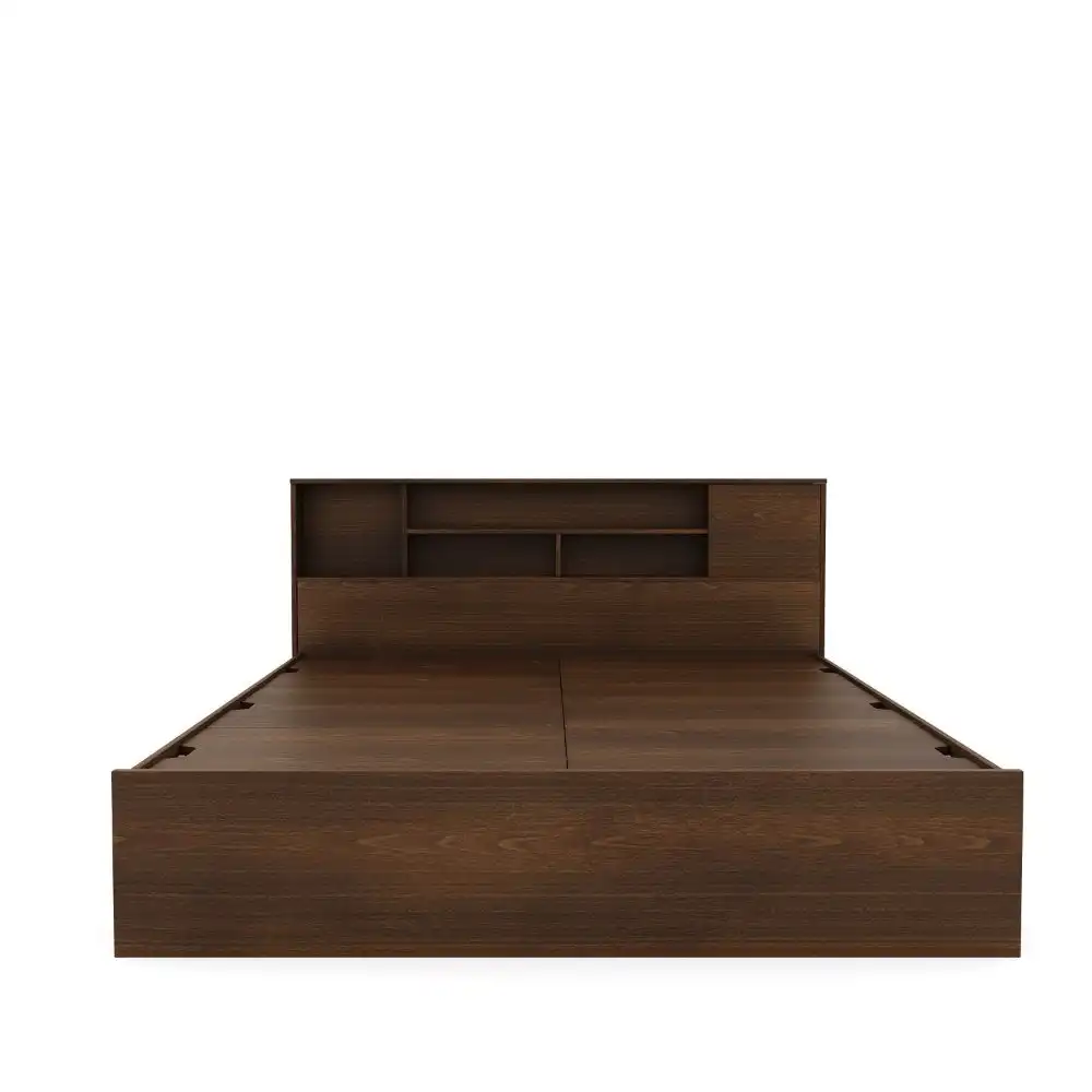 Nilkamal Mozart King Bed With Storage (Walnut) - Image 6