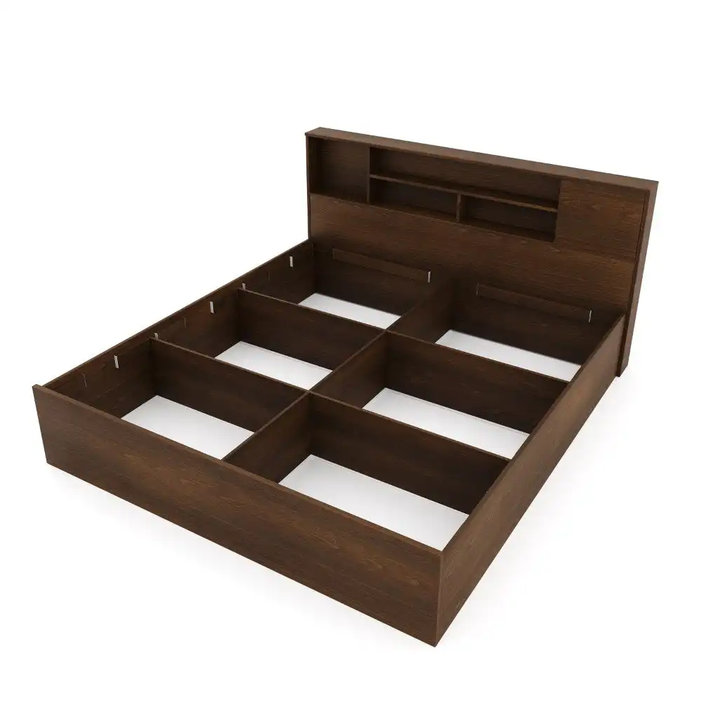 Nilkamal Mozart King Bed With Storage (Walnut) - Image 7