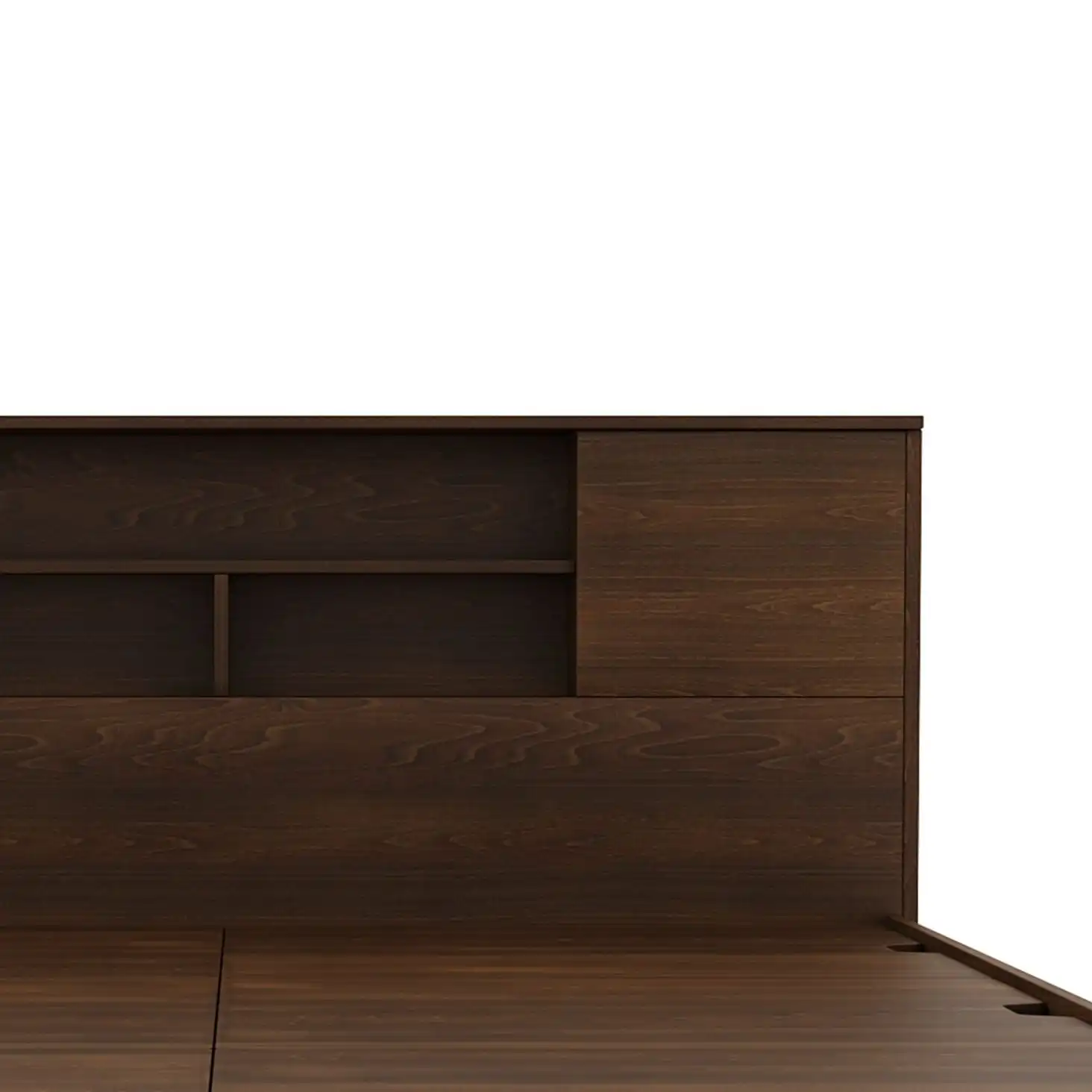 Nilkamal Mozart Queen Bed With Storage (Walnut) - Image 4