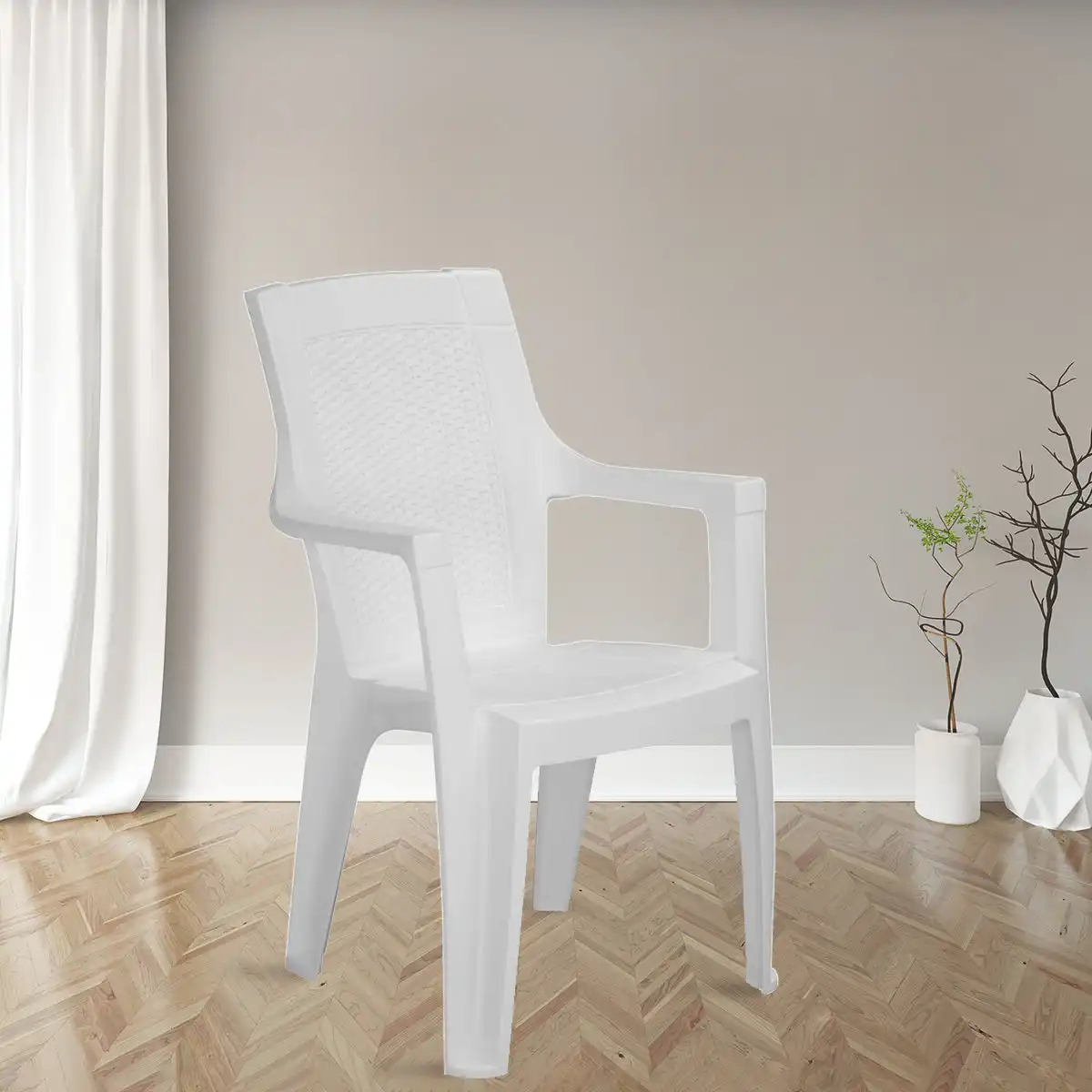 Nilkamal Mystique Plastic Arm Chair - Image 10