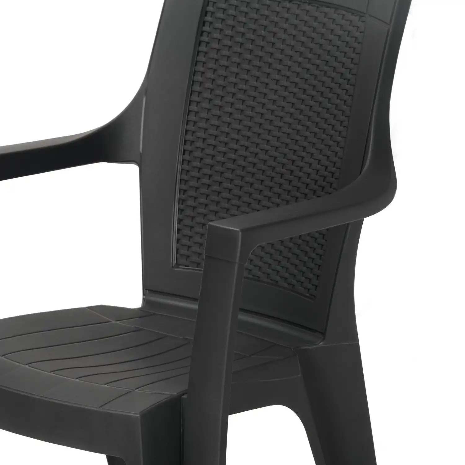 Nilkamal Mystique Plastic Arm Chair (Charcoal Grey) - Image 10