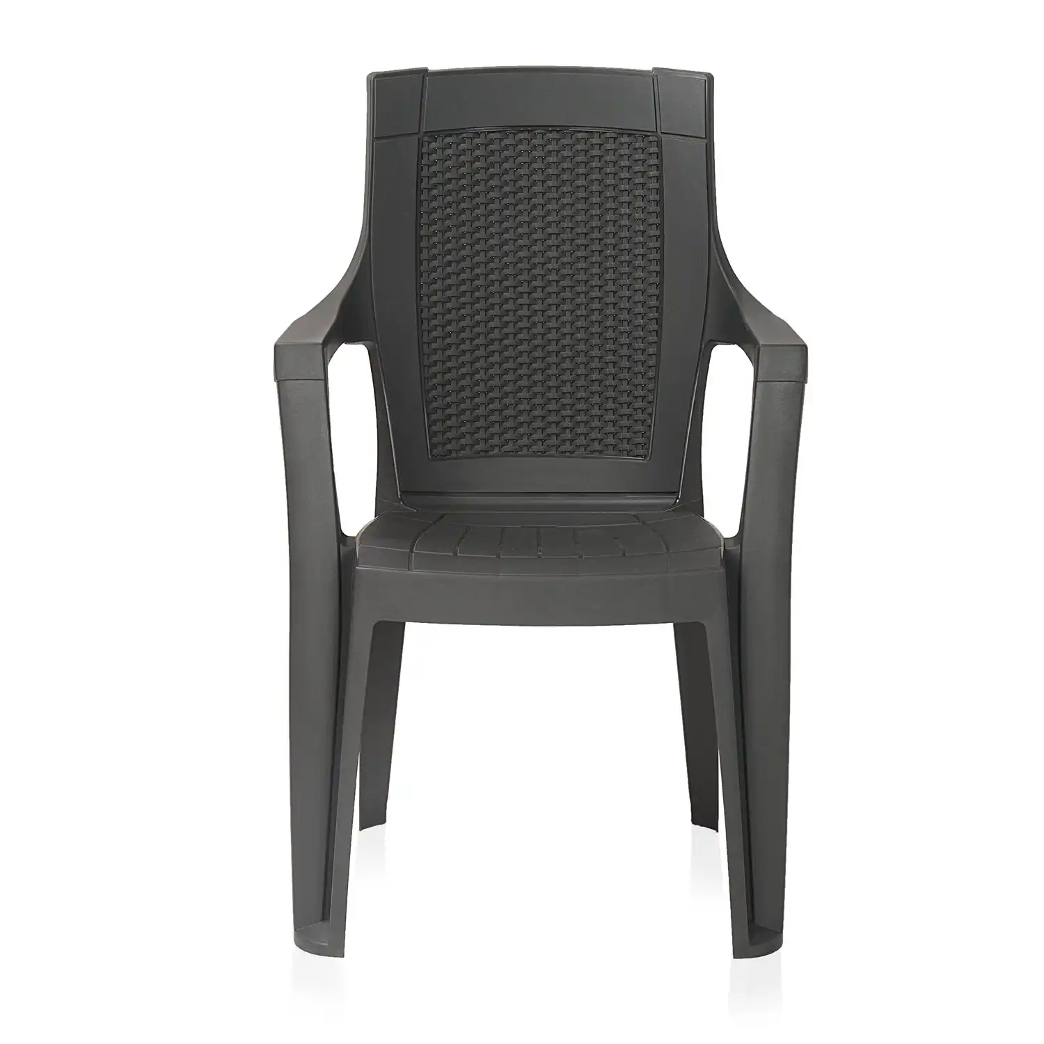 Nilkamal Mystique Plastic Arm Chair (Charcoal Grey) - Image 5