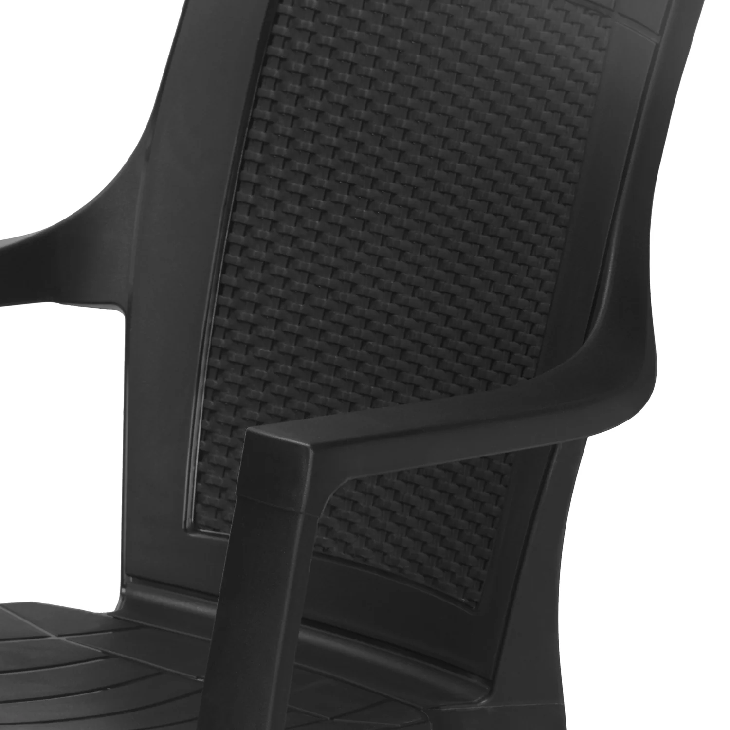 Nilkamal Mystique Plastic Arm Chair (Iron Black) - Image 10