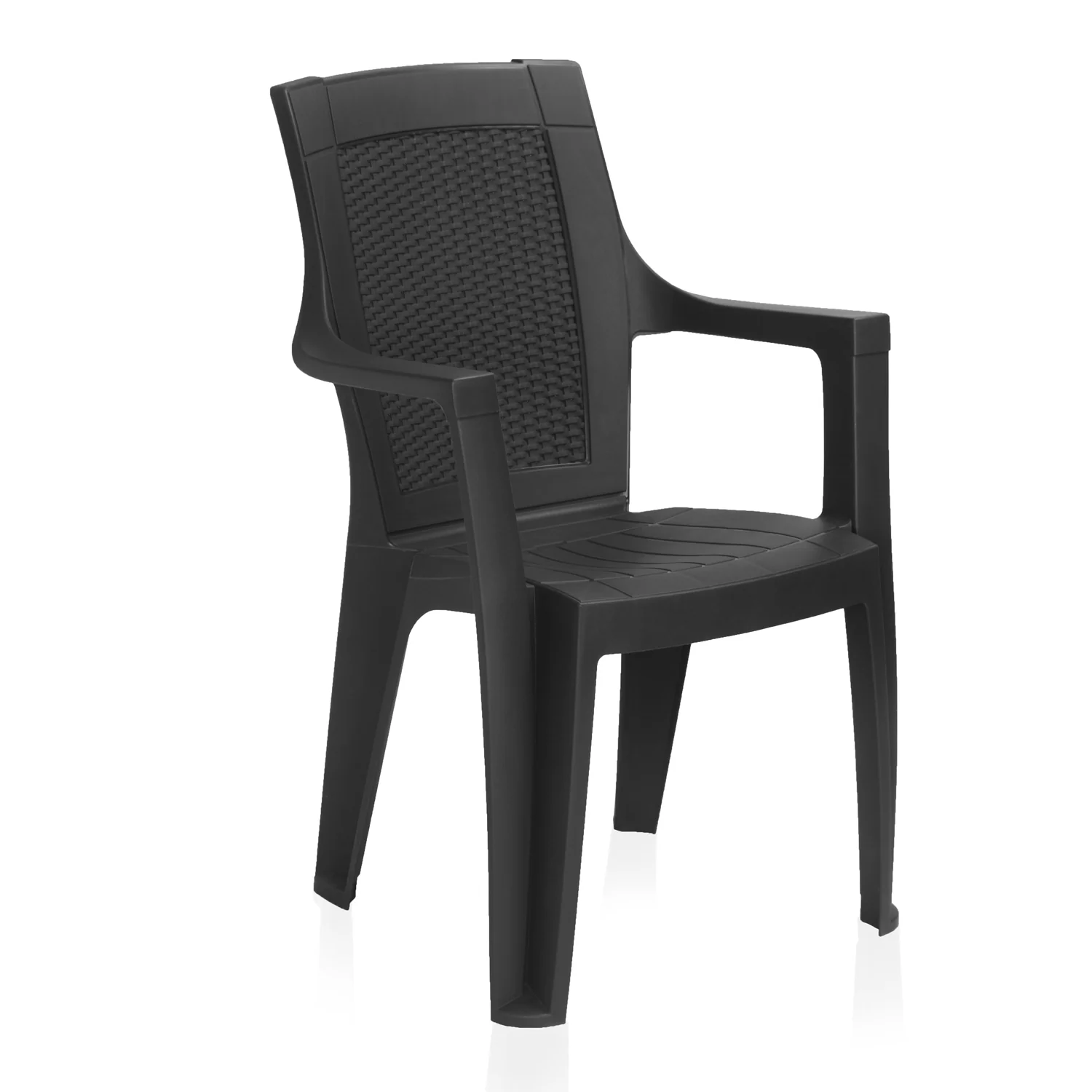 Nilkamal Mystique Plastic Arm Chair (Iron Black) - Image 6