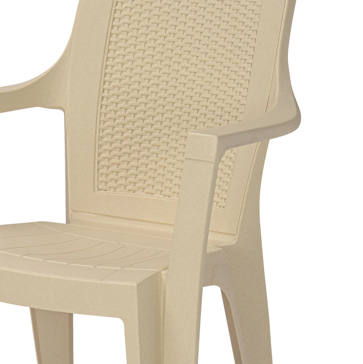 Nilkamal Mystique Plastic Arm Chair (Marble Cream) - Image 10