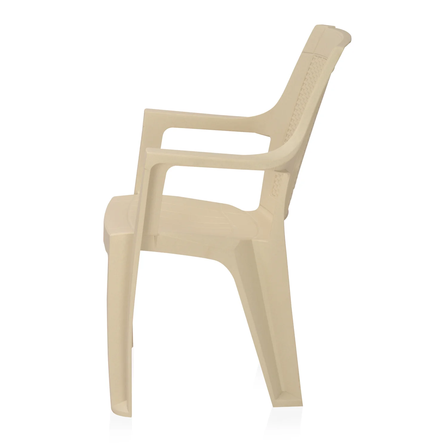 Nilkamal Mystique Plastic Arm Chair (Marble Cream) - Image 8