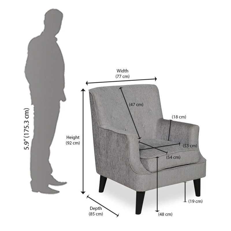 Nilkamal Newyork Lounge Chair (Grey) - Image 9