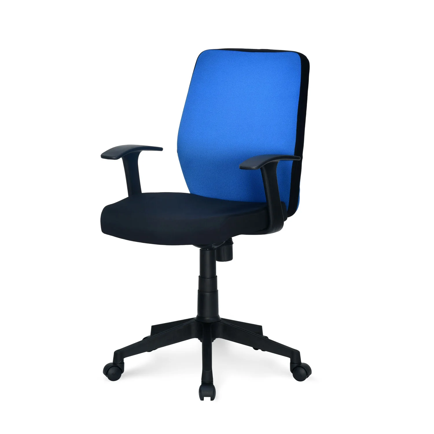 Nilkamal Nile Neo Low Back Upholstered Office Chair with Push Back Mechanism (Blue) - Image 3