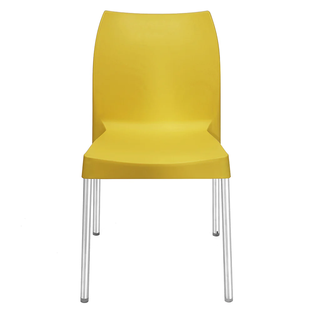 Nilkamal Novella 07 Plastic Armless Chair (Mustard Yellow) - Image 4