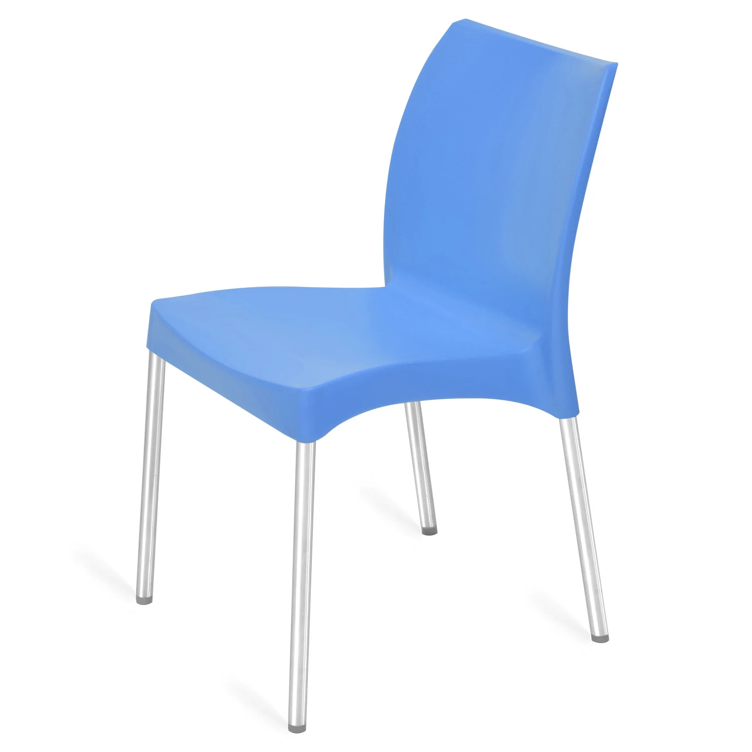 Nilkamal Novella 07 Plastic Armless Chair (Blue) - Image 8