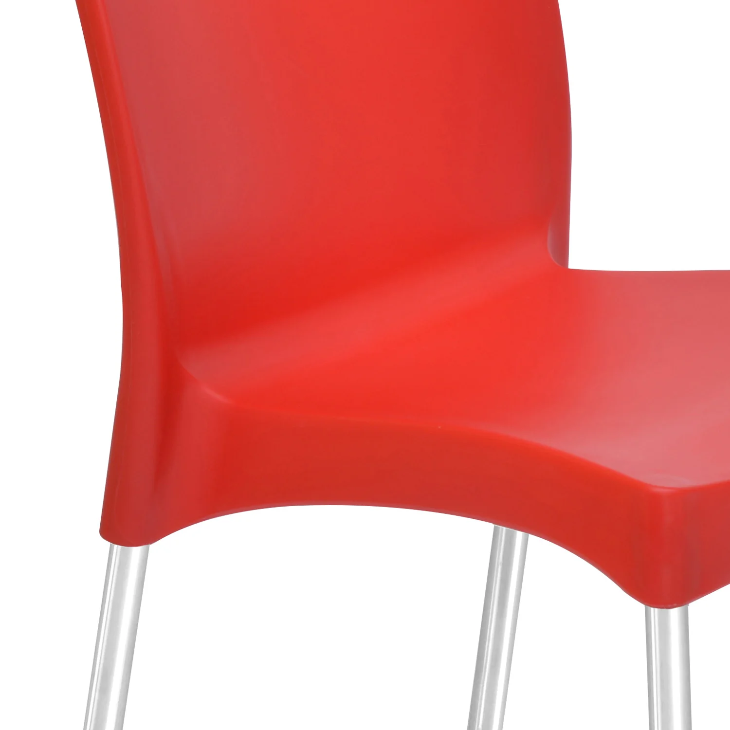 Nilkamal Novella 07 Plastic Armless Chair (Bright Red) - Image 12