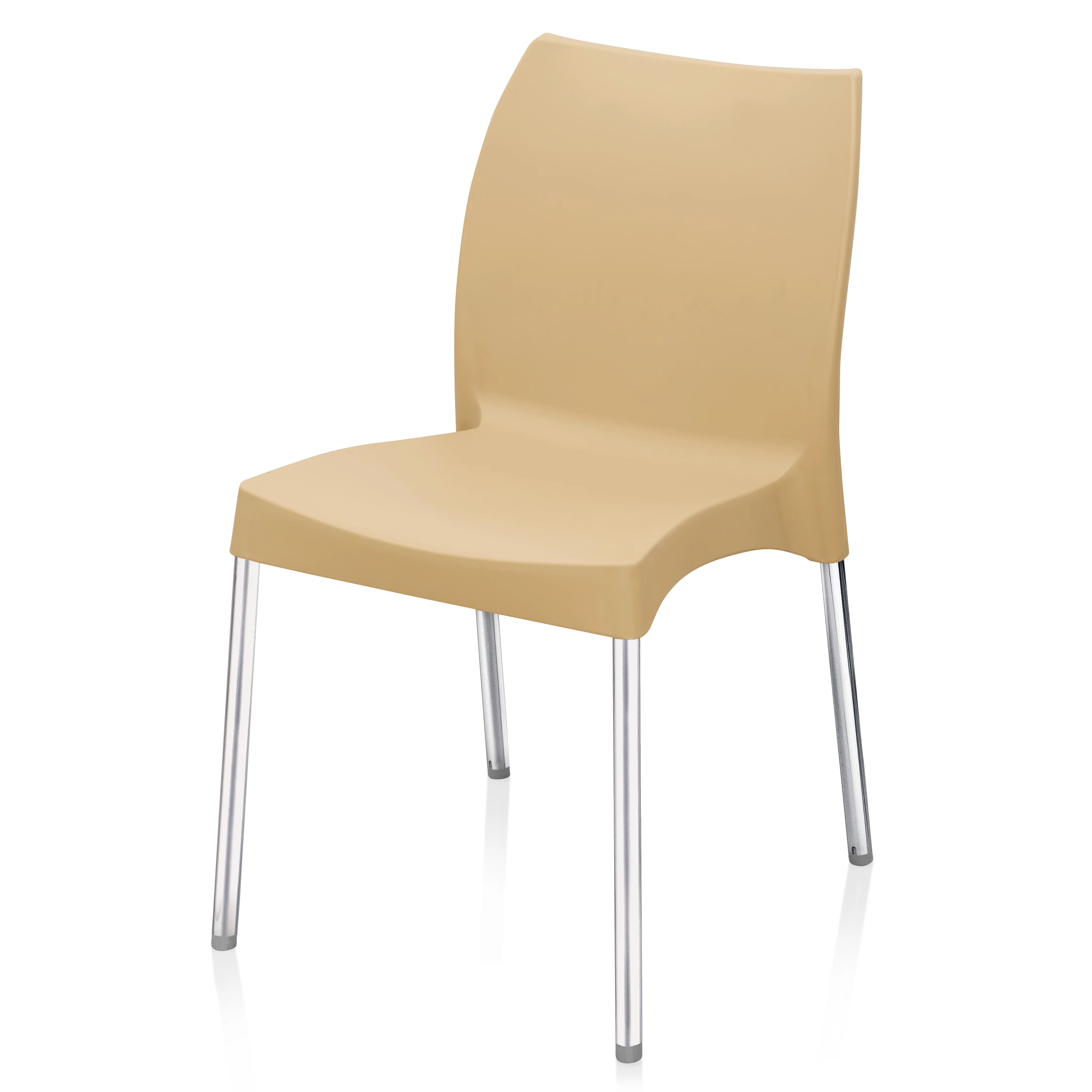 Nilkamal Novella 07 Plastic Armless Chair (Biscuit Brown) - Image 4