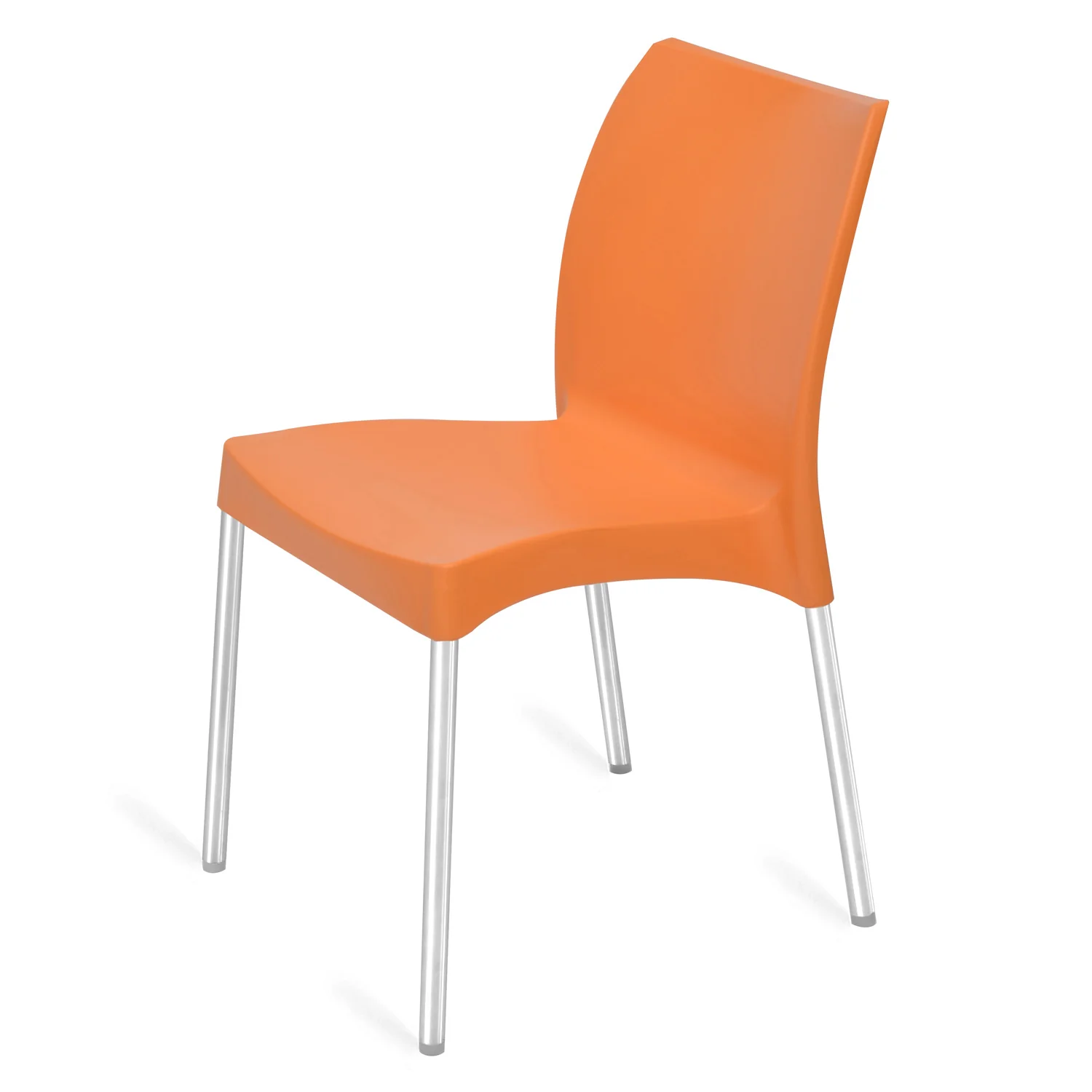 Nilkamal Novella 07 Plastic Armless Chair (Orange) - Image 8